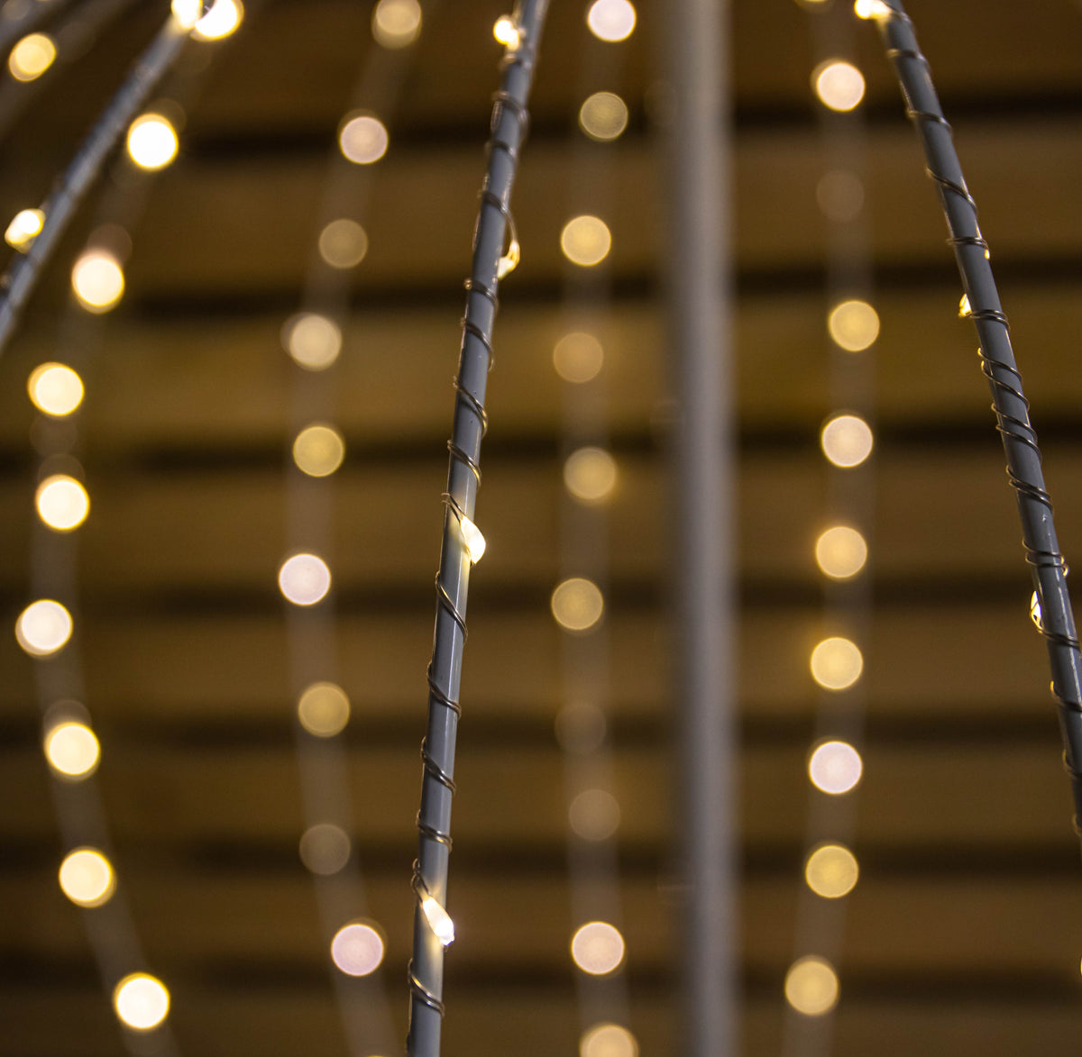 50cm White Metal Folding Christmas Ball with 256 Warm White LEDs