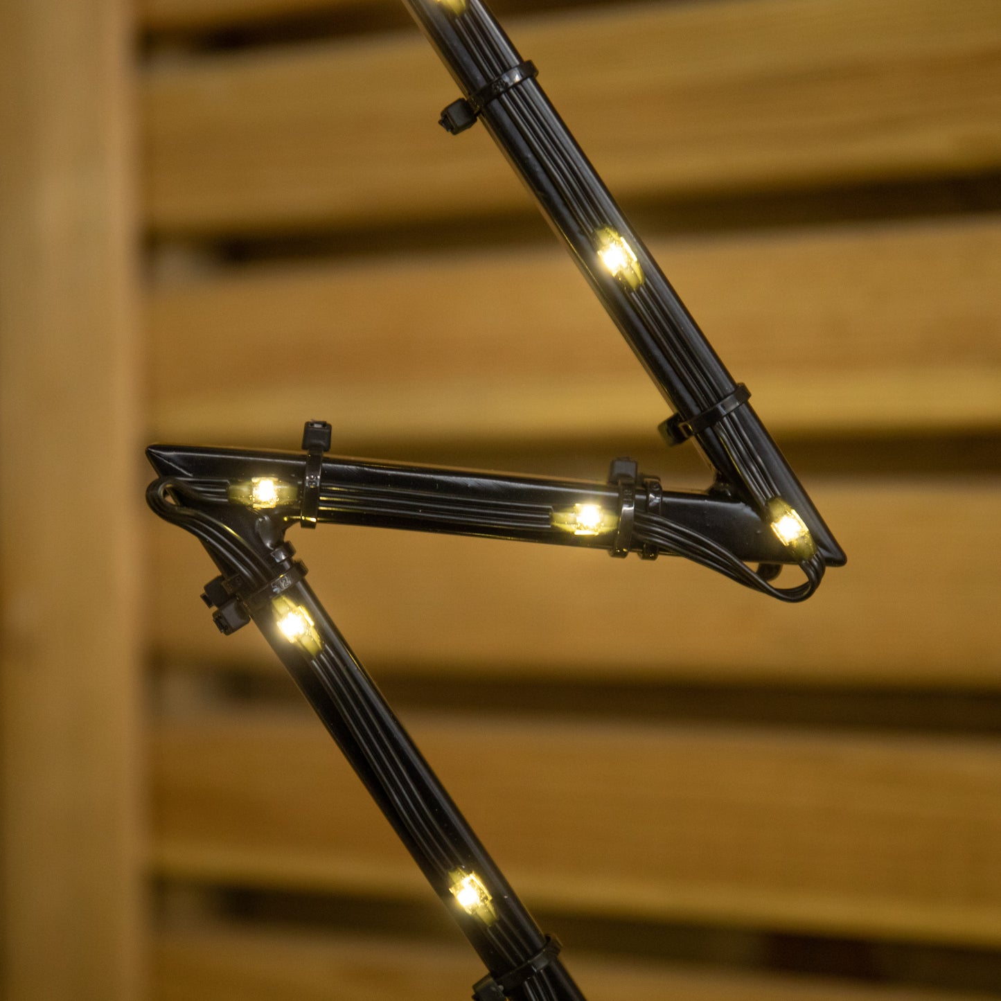 73cm x 80cm Light up Dewdrop Metal Christmas Tree with Garden Stake & Warm White LEDs