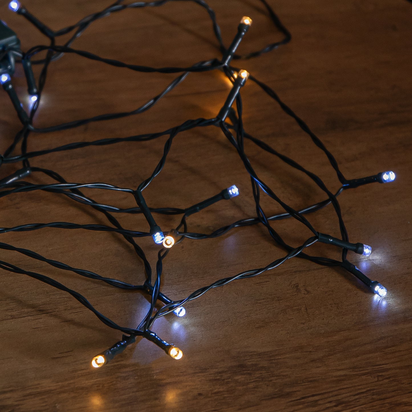 2.3m Battery Operated Multi-Action Christmas String Lights with 24 Cool White & Warm White LEDs