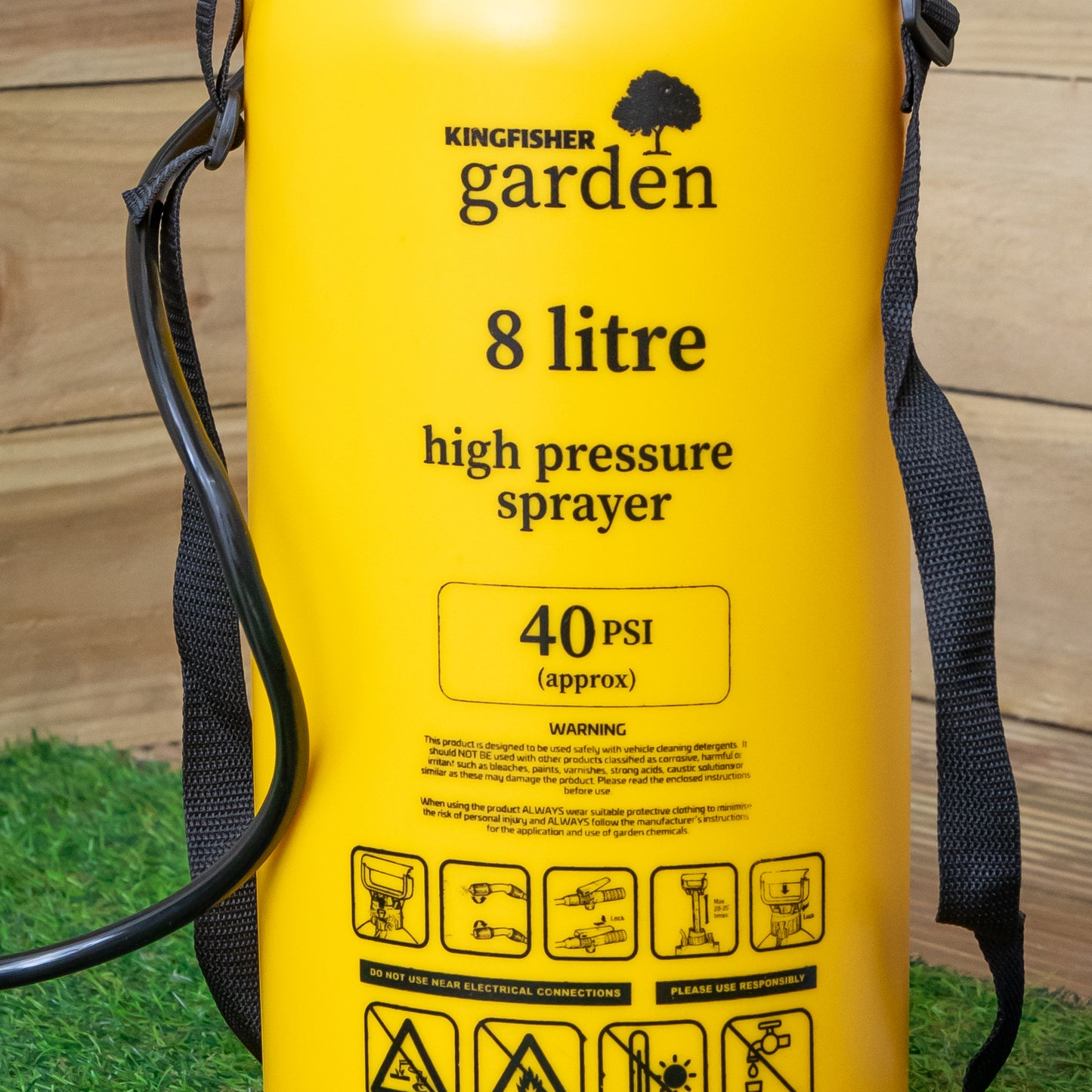 8 Litre Garden Weed Killer Pressure Sprayer with Shoulder Strap