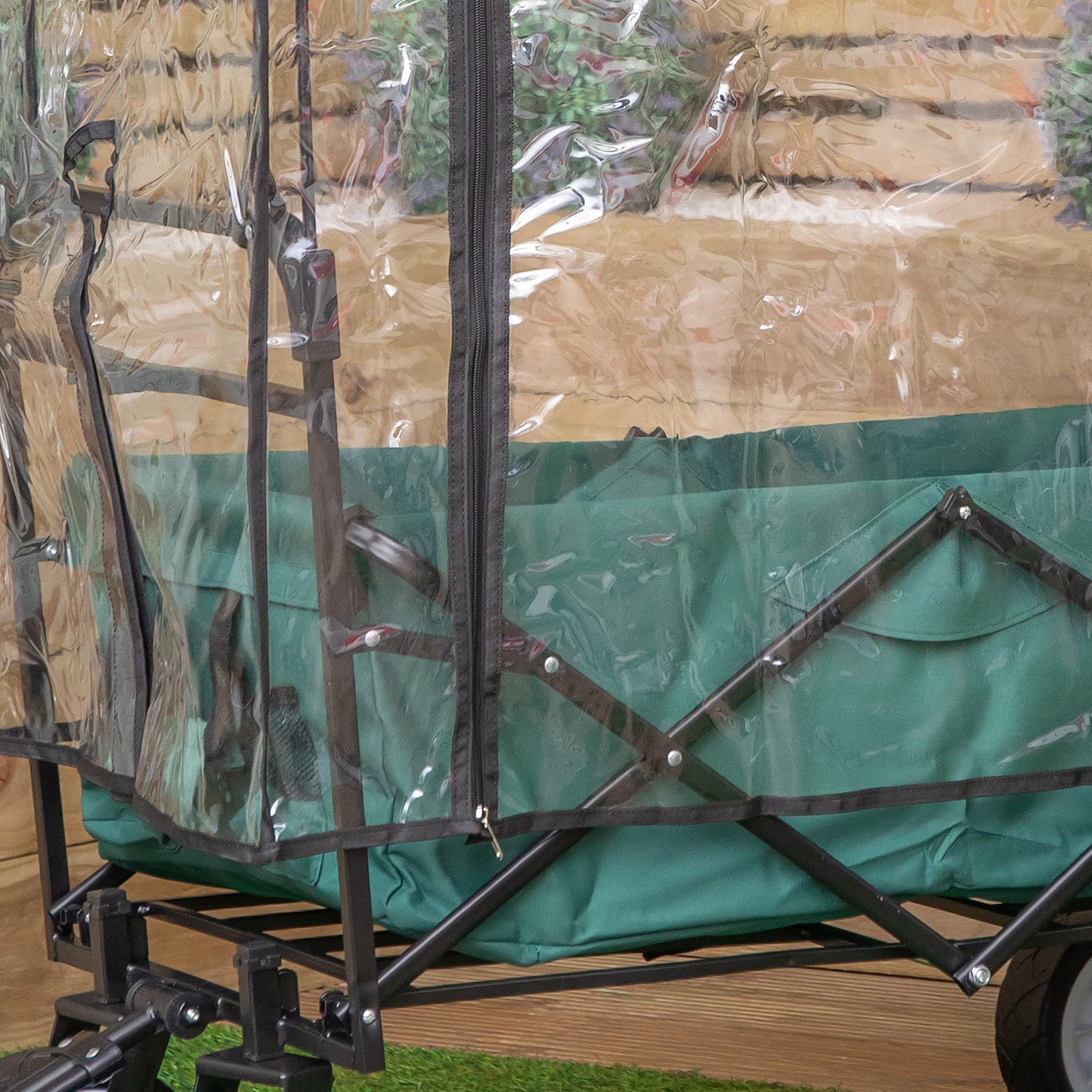 Clear Waterproof Cover Only for Folding Festival Camping Storage Trolley