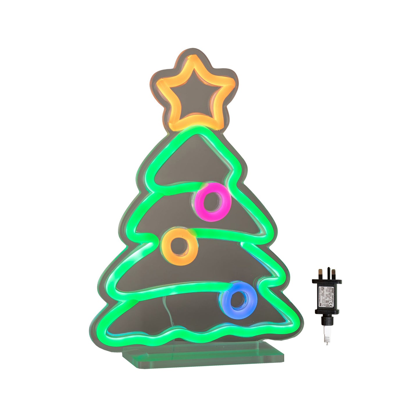 25cm Light up Christmas Tree Table Top Neon Sign