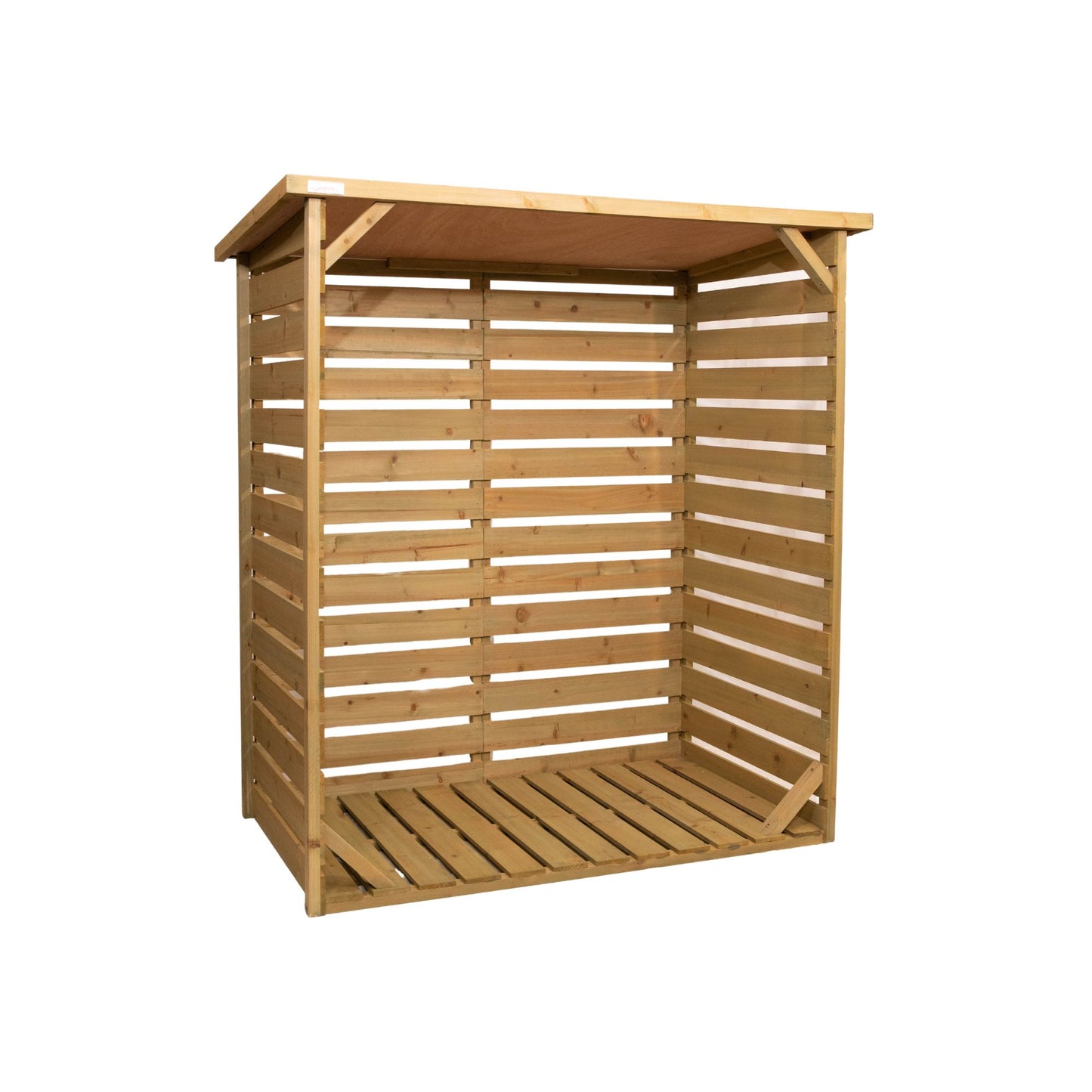 123cm x 115cm Large Wooden Outdoor Garden Patio Log Store Shed