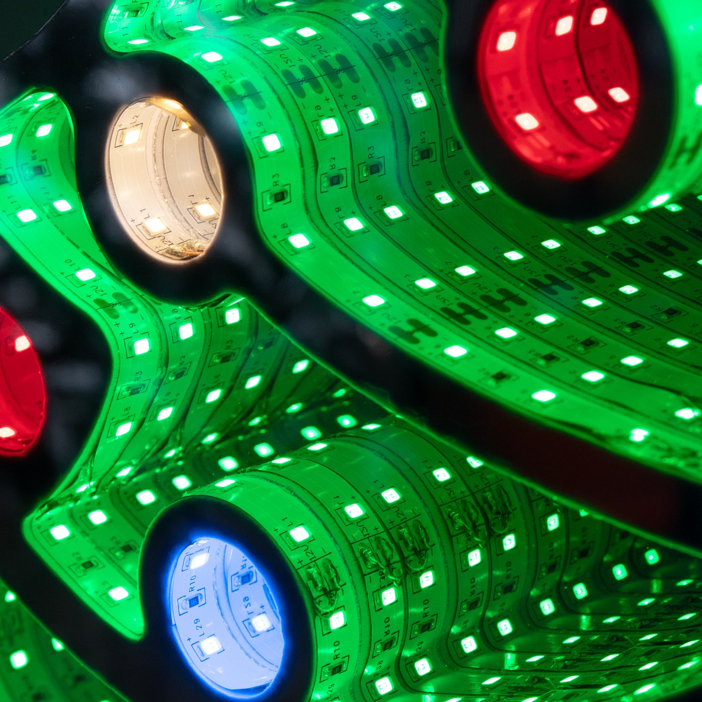 40cm Light up Christmas Tree with Baubles Infinity Light Decoration with Multi-Coloured LEDs