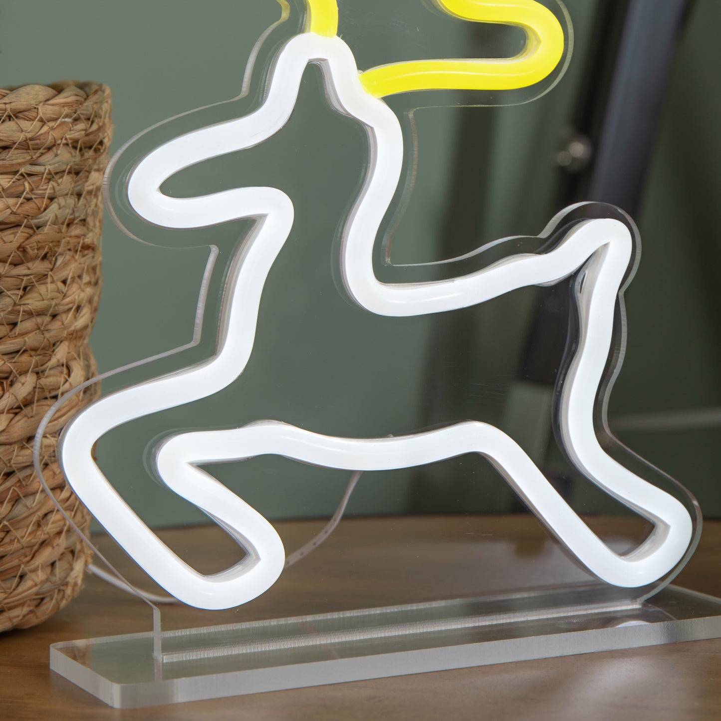 25cm Light up Christmas Reindeer Table Top Neon Sign