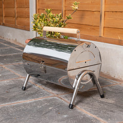 Portable Barrel Style Charcoal Camping Barbecue / BBQ