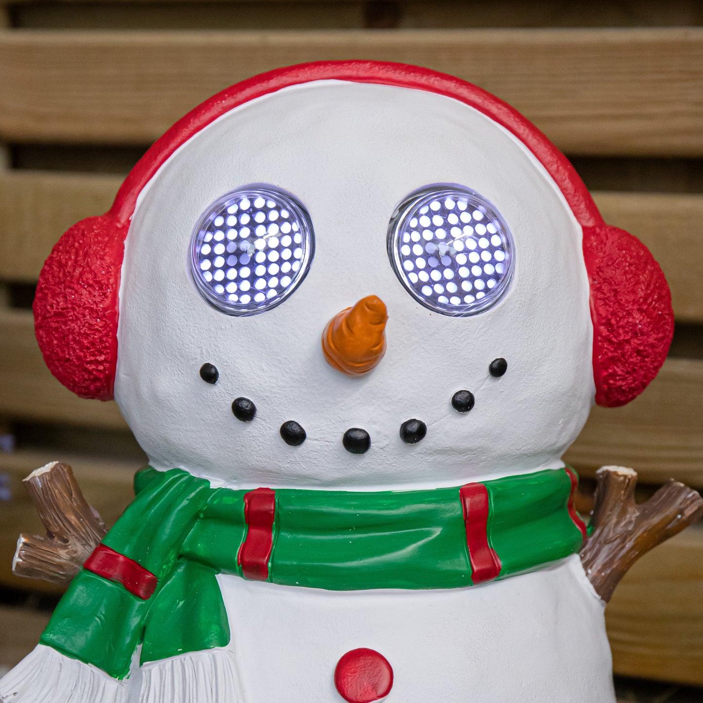 25cm Battery Operated Outdoor Blinkin' Frosty Snowman Christmas with White LEDs & Timer Function