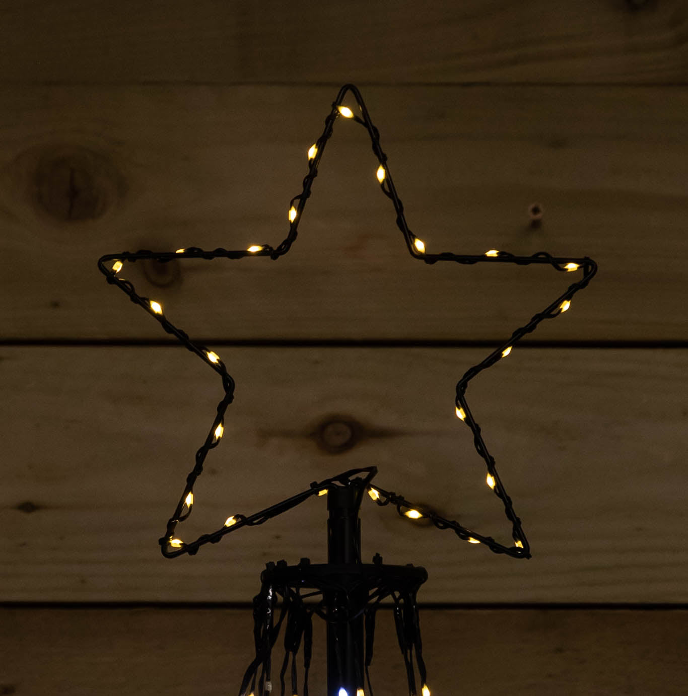 2.5m Light up Christmas Pyramid Cone Tree with 835 Multi-Action White & Warm White LEDs