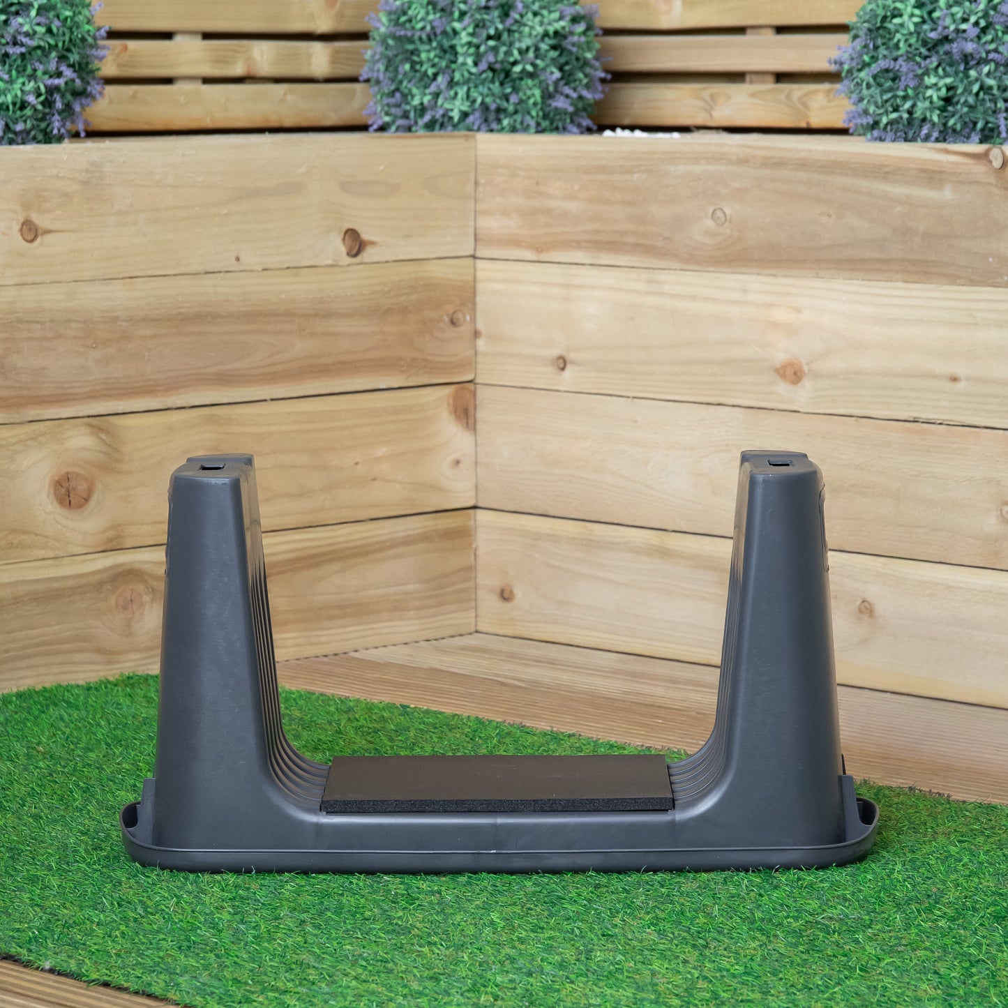 2 in 1 Grey Plastic Garden Kneeler and Stool with Storage Area