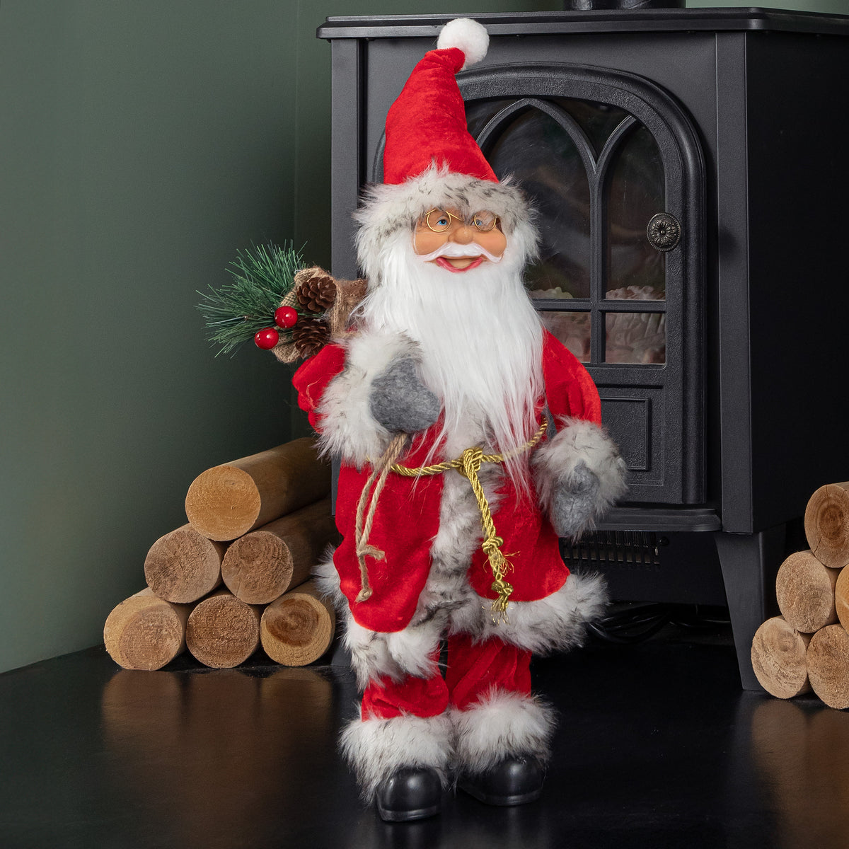 52cm Large Traditional Santa Claus Figure Christmas Decoration
