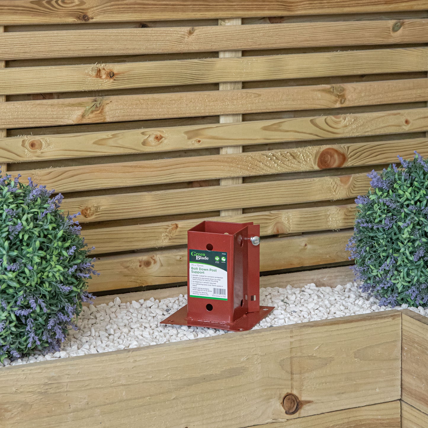 75mm x 75mm (3" x 3") Metal Garden Fence Post Holder & Spike