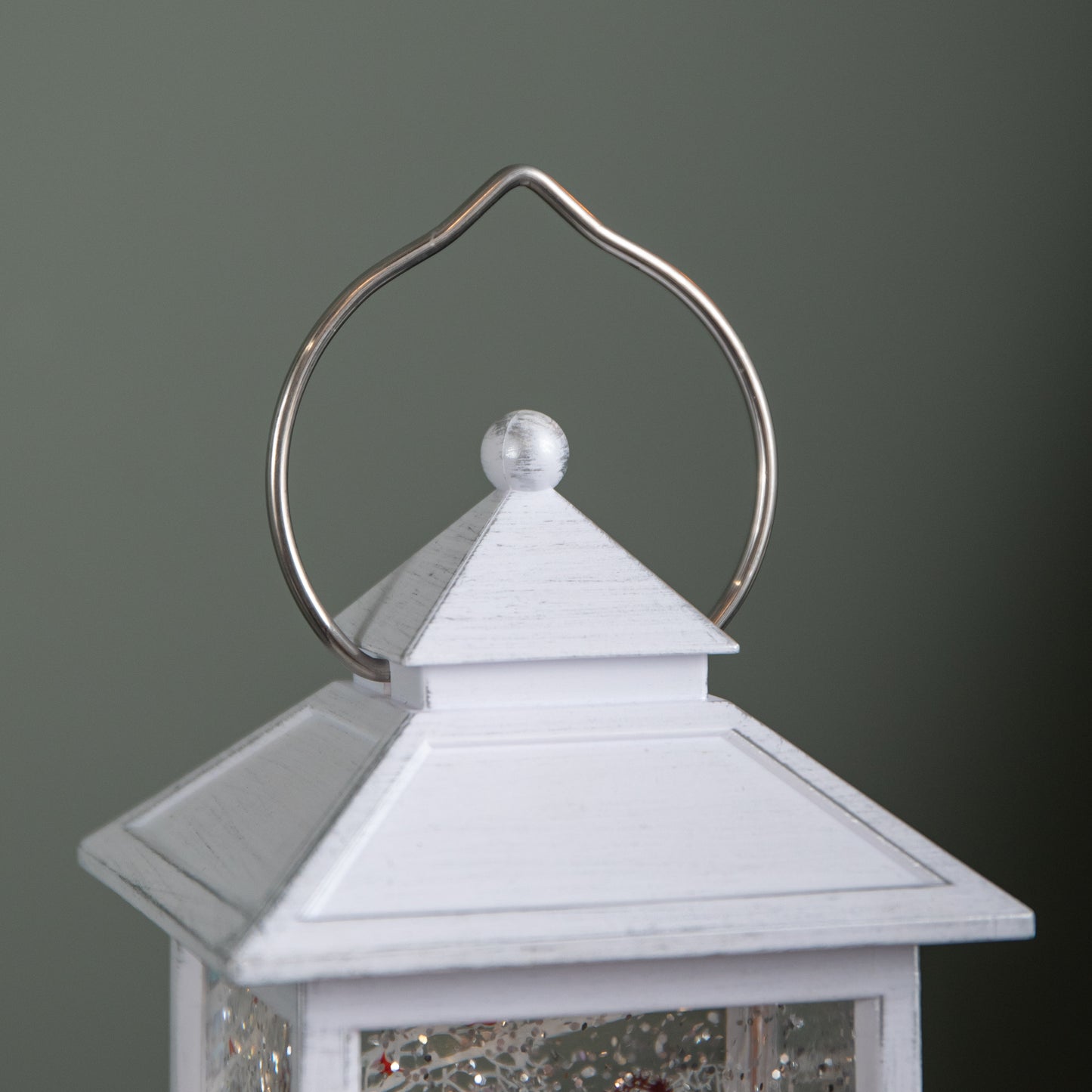 31cm Dual Powered Light up Glitter Christmas Water Spinner with Snowman Scene