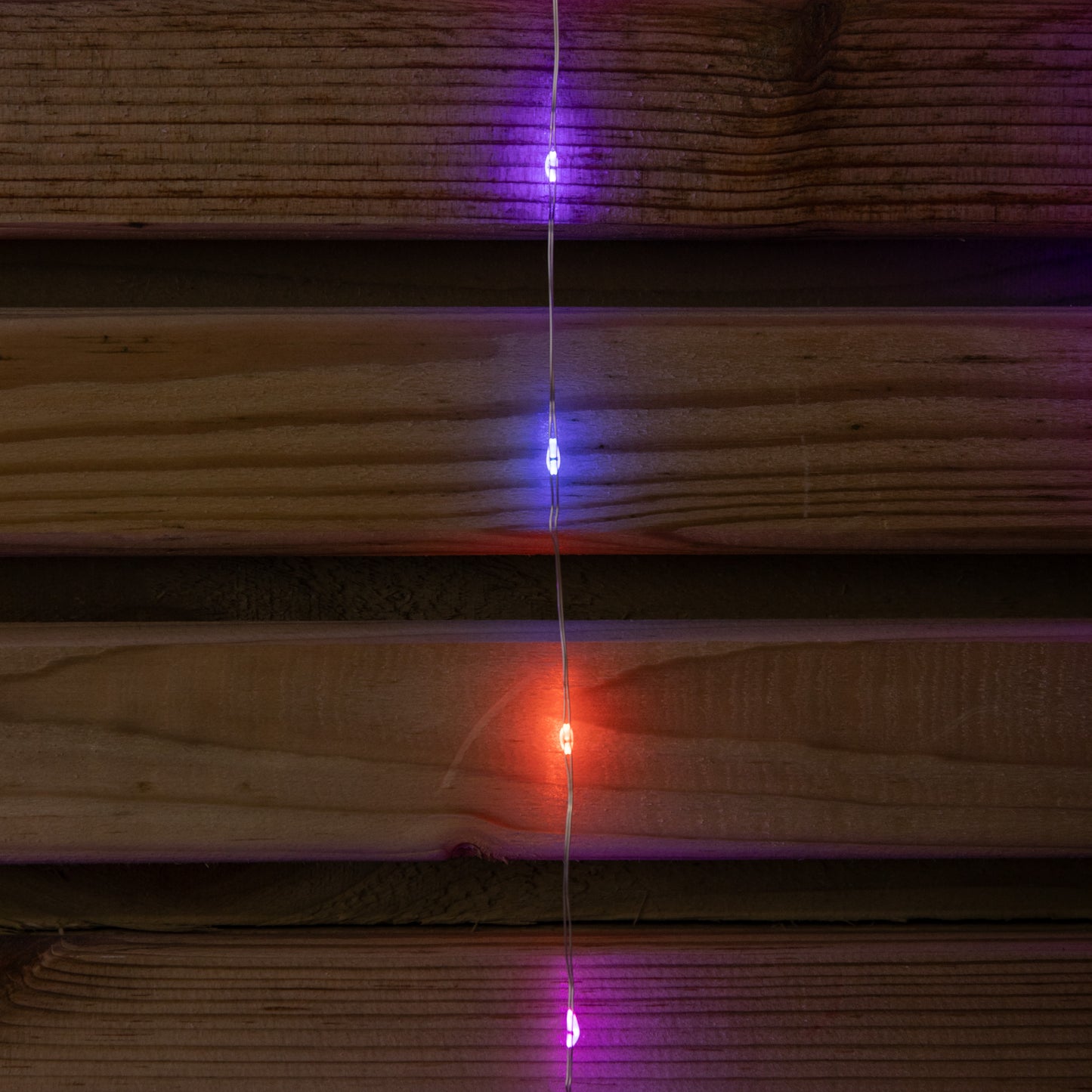 1.2m Premier Christmas Static Snowflake LED Silver Pin Wire V Curtain Lights in Rainbow
