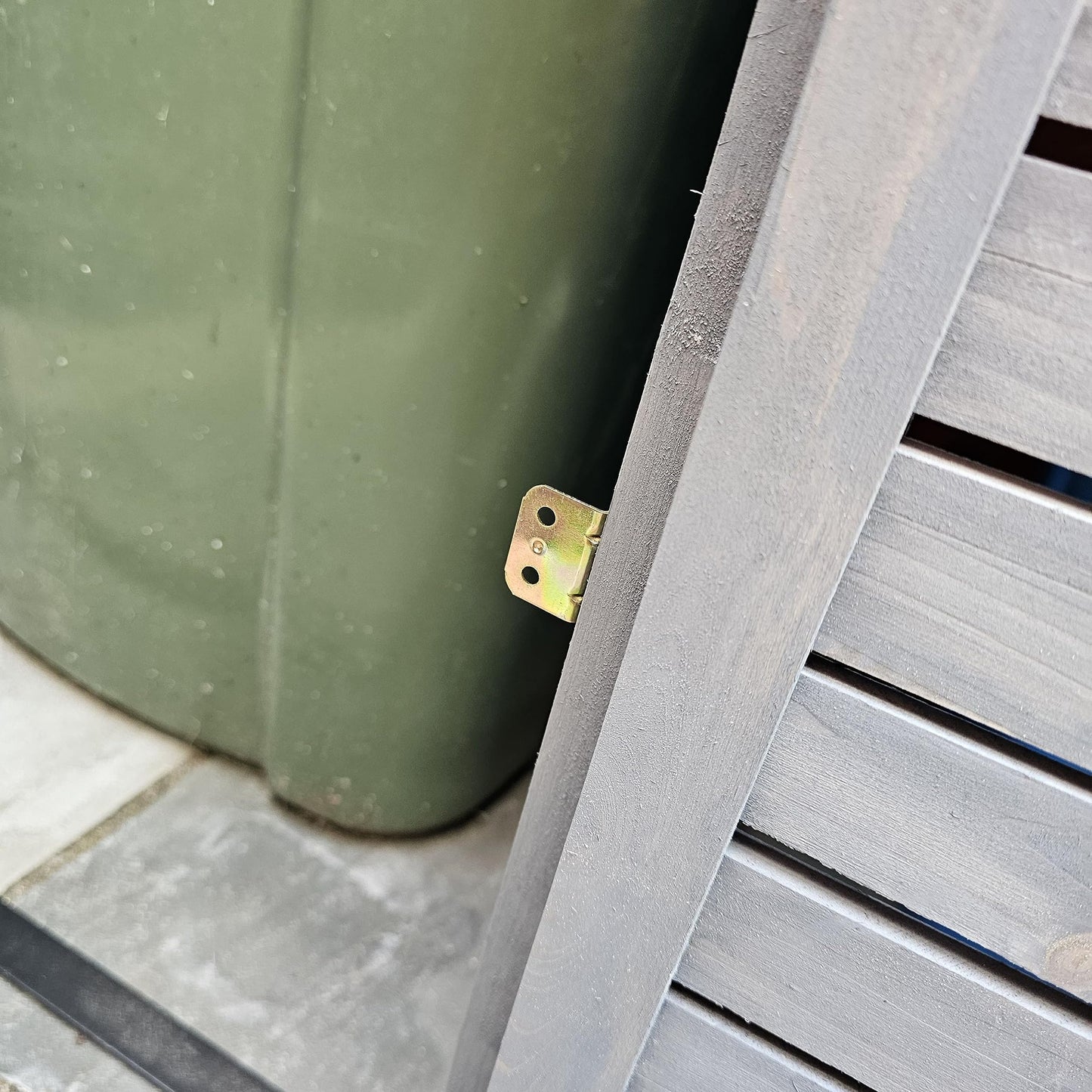 Factory Seconds 2.03m x 1.14m Large Grey Wooden Outdoor Garden Triple Wheelie Bin Store Storage for 3 Bins