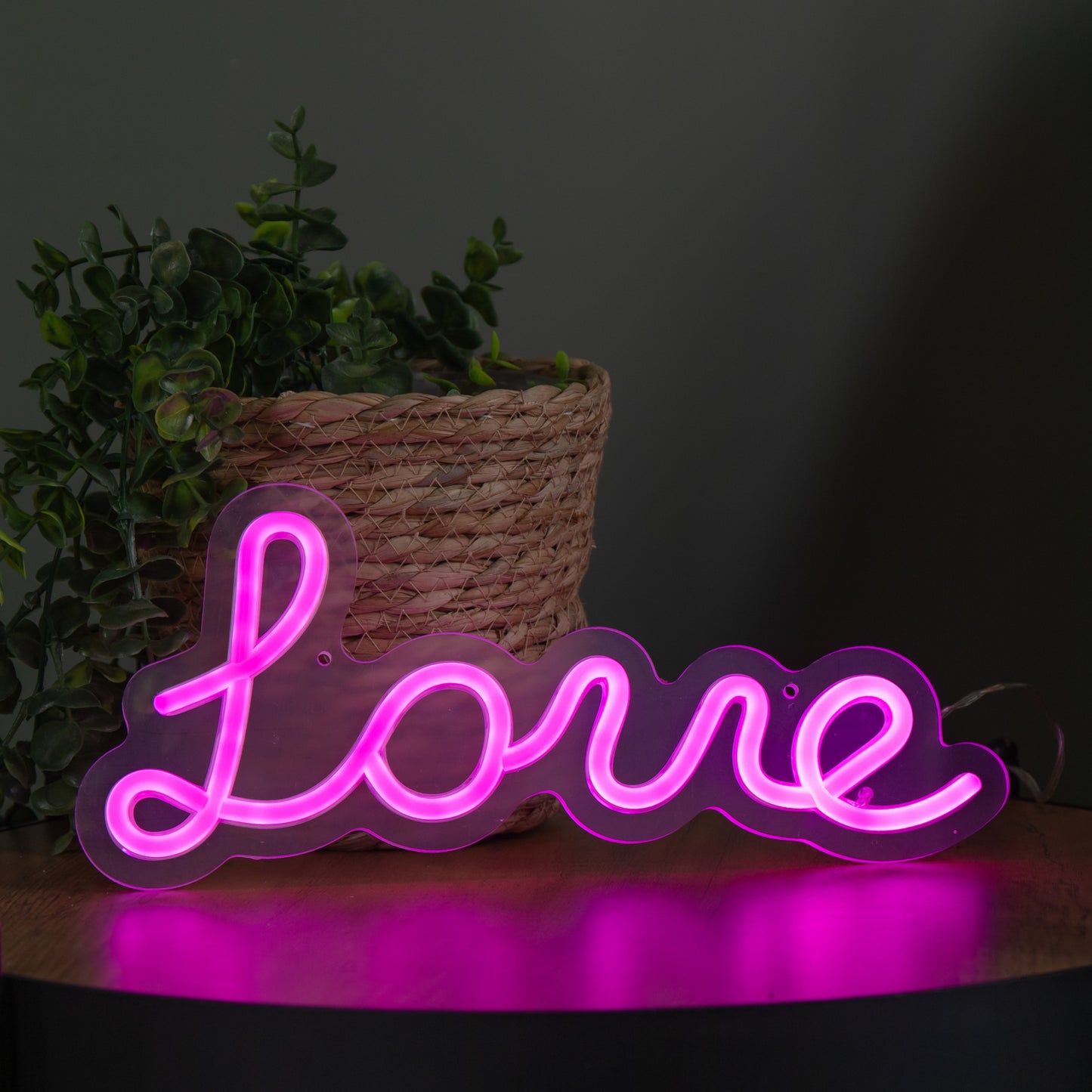 30cm Light up Neon Effect Love Sign in Pink with 111 LEDs