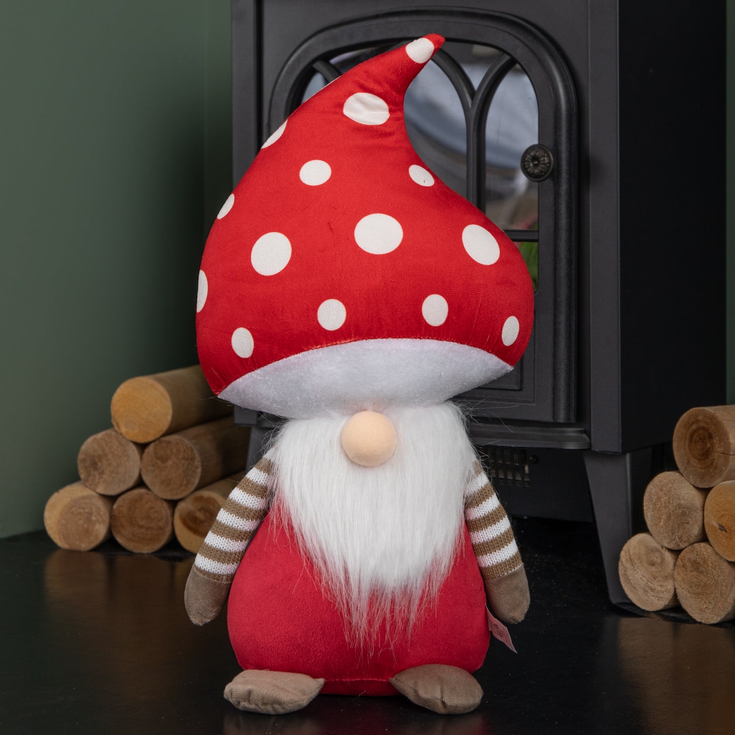 40cm Red Soft Festive Funghi Truffle Christmas Mushroom Gonk Decoration