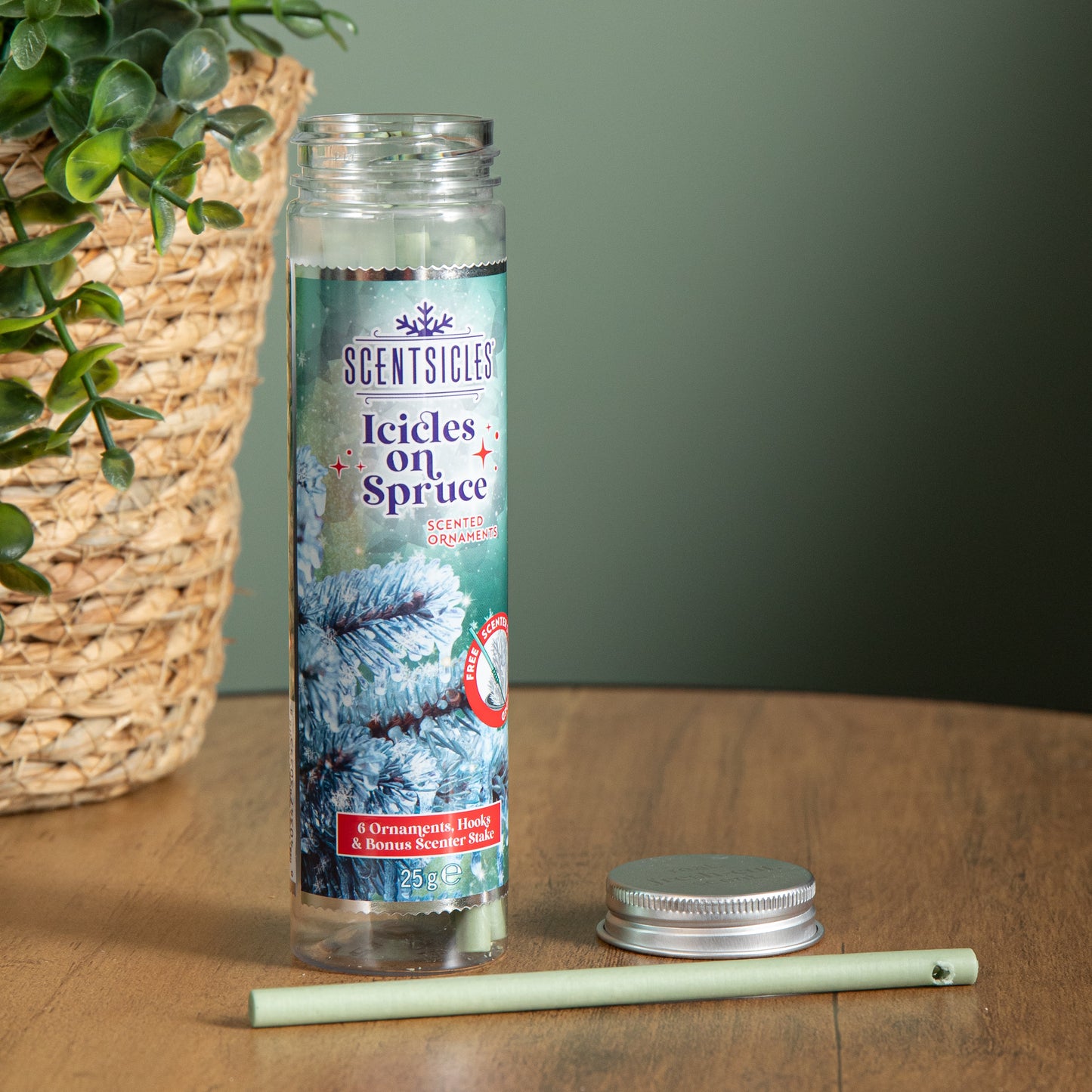 25g Icicles on Spruce Scented Christmas Scentsicles with 6 Hanging Hooks