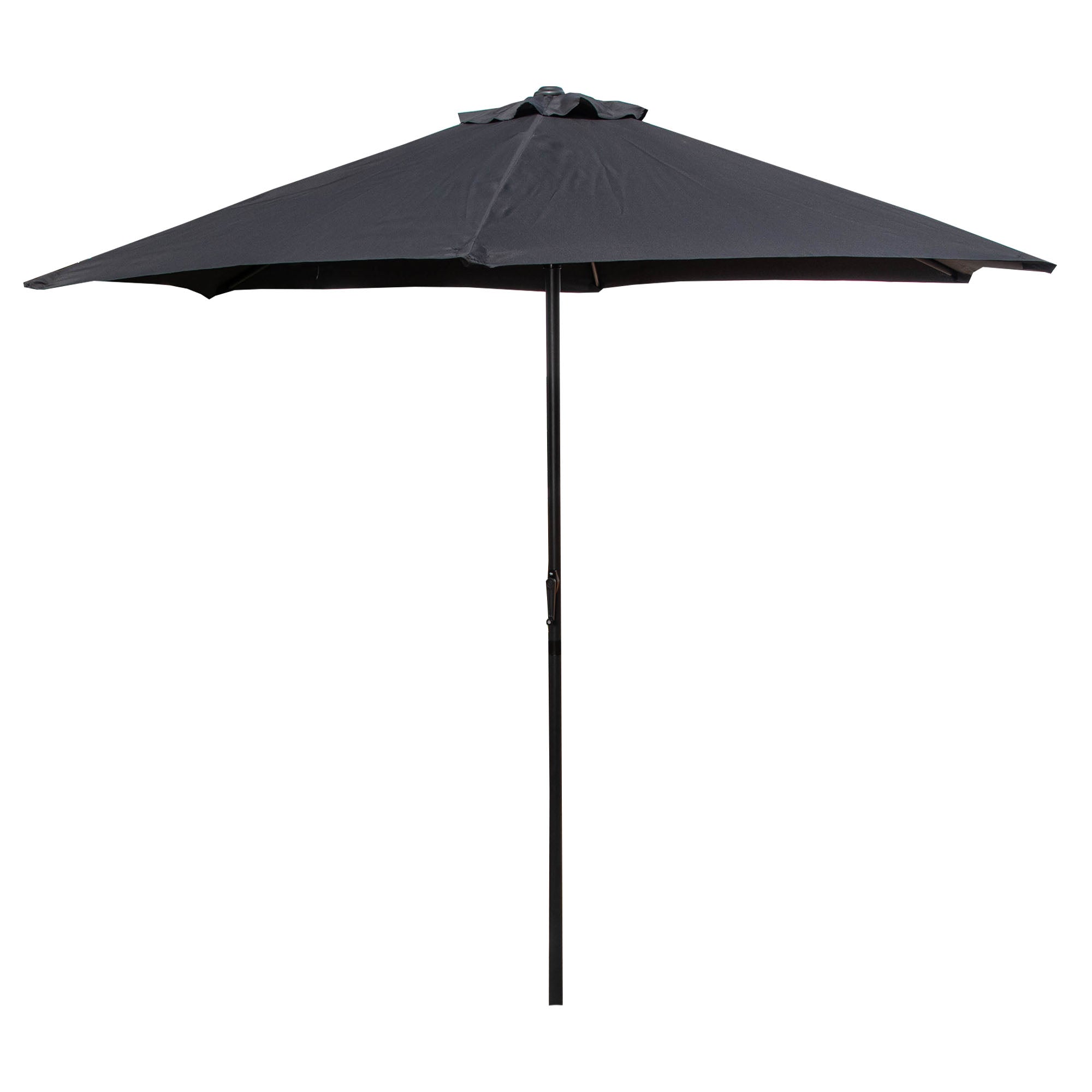 2.7m Garden Patio Sun Shade Parasol with Crank Handle in Black