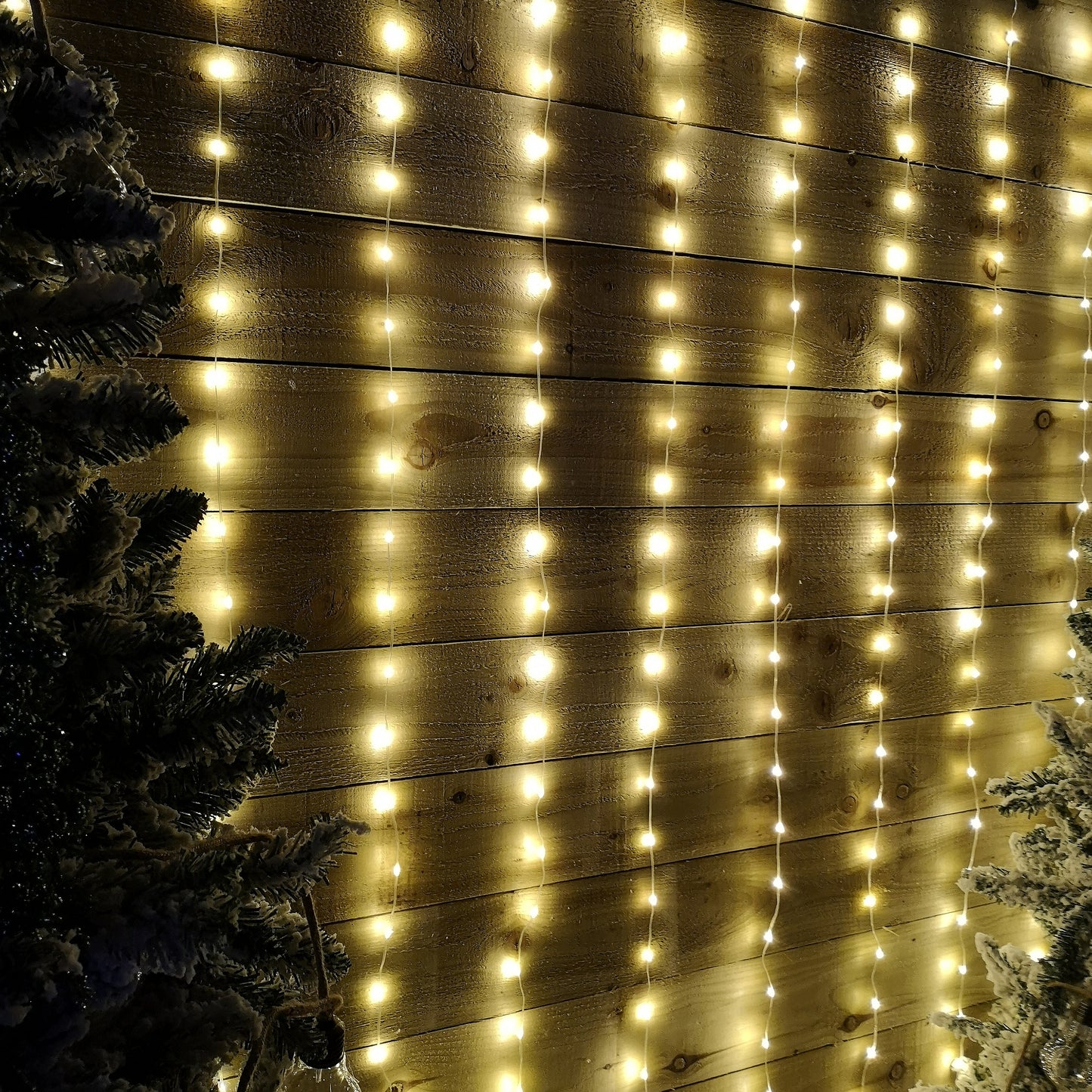 2.1m 300 LED Indoor Outdoor Party Curtain Christmas Lights in Warm White