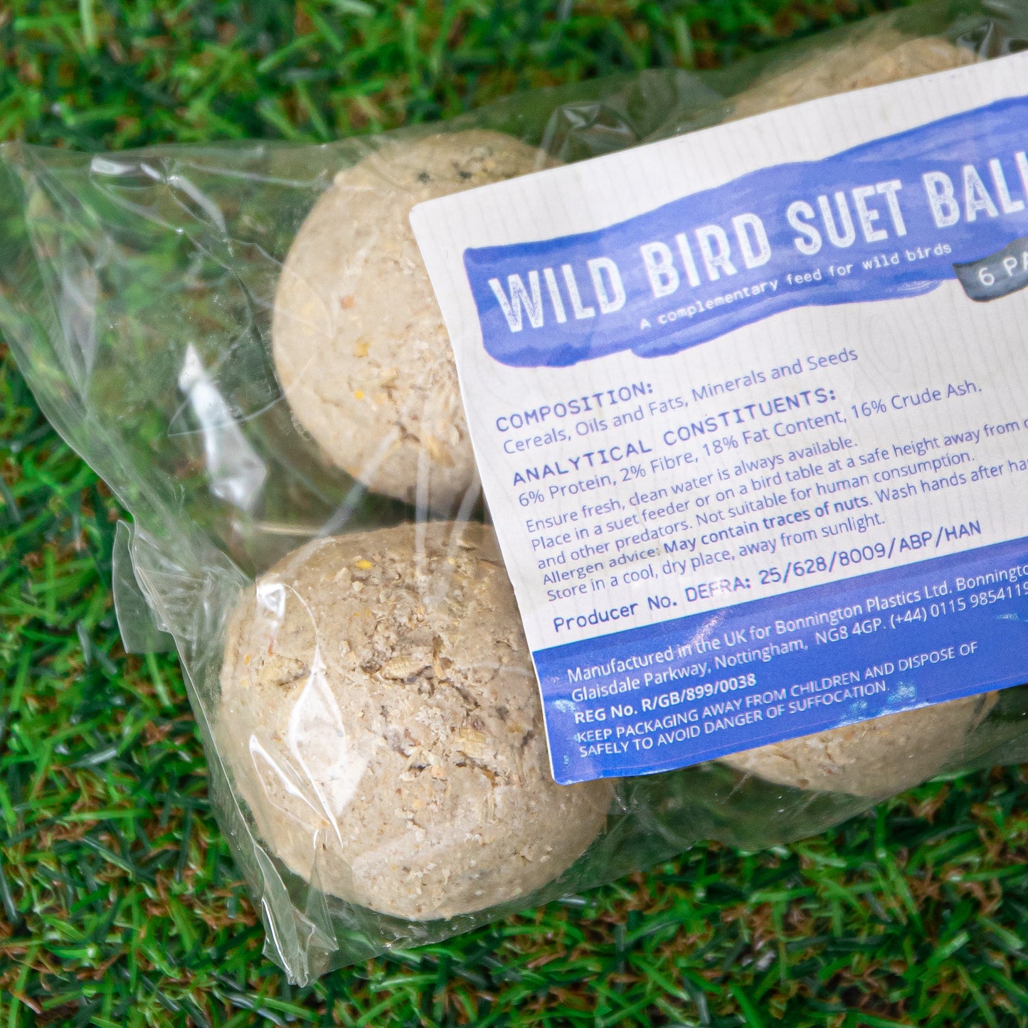 Pack of 6 Bird Wildlife Nutritional Suet Fat Balls
