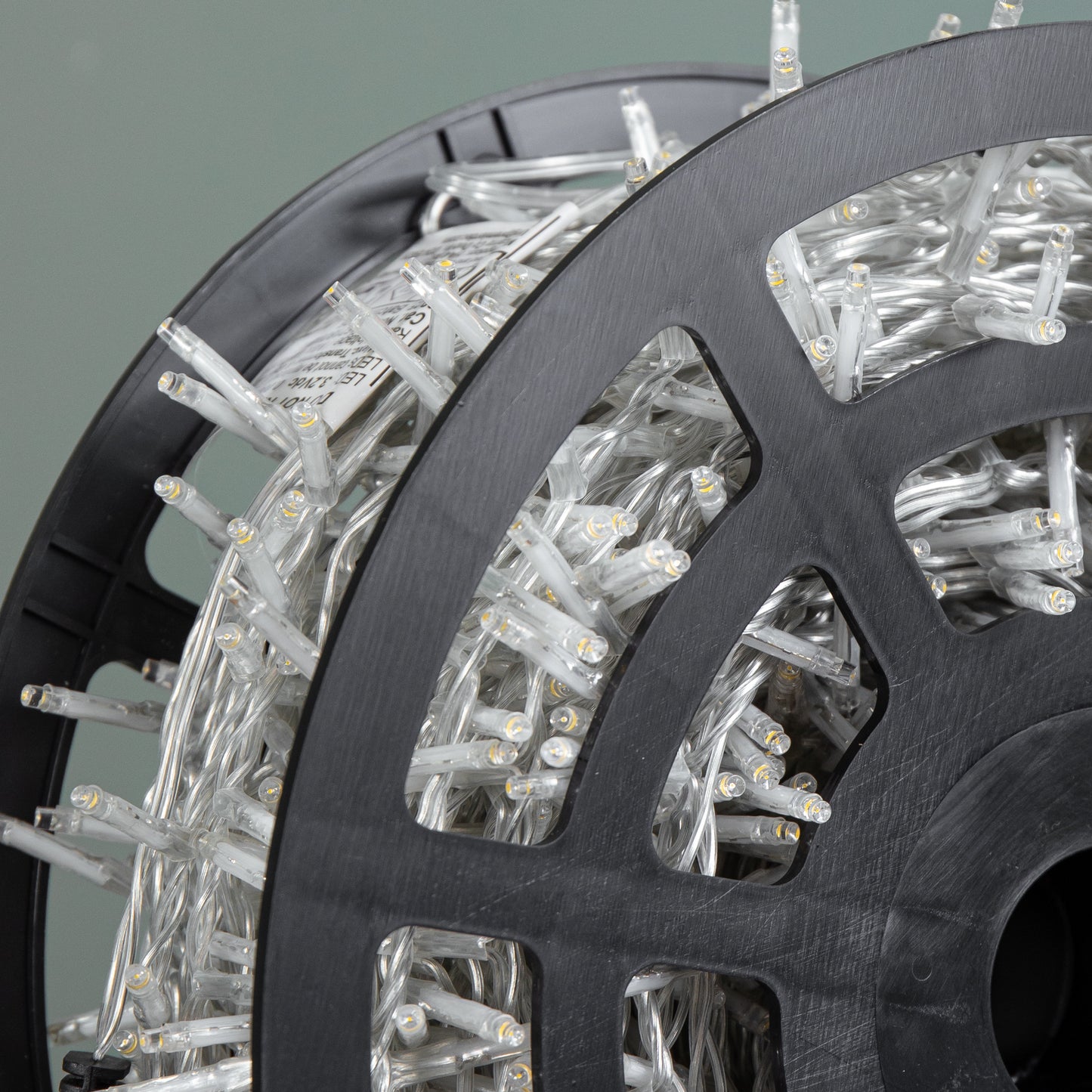 26cm x 9cm Black Plastic Christmas String Light Storage Reel