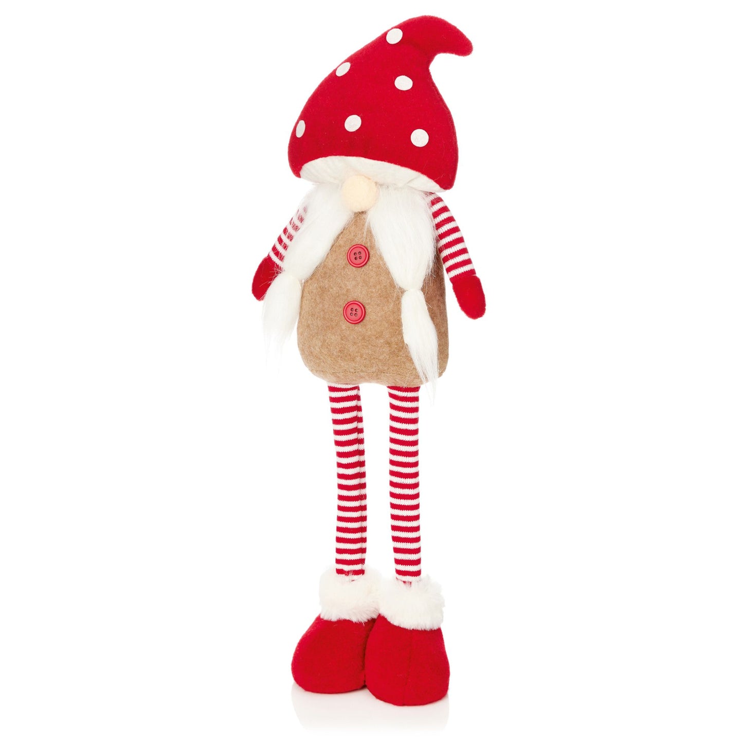 51cm Female Christmas Standing Gonk Decoration with Mushroom Hat