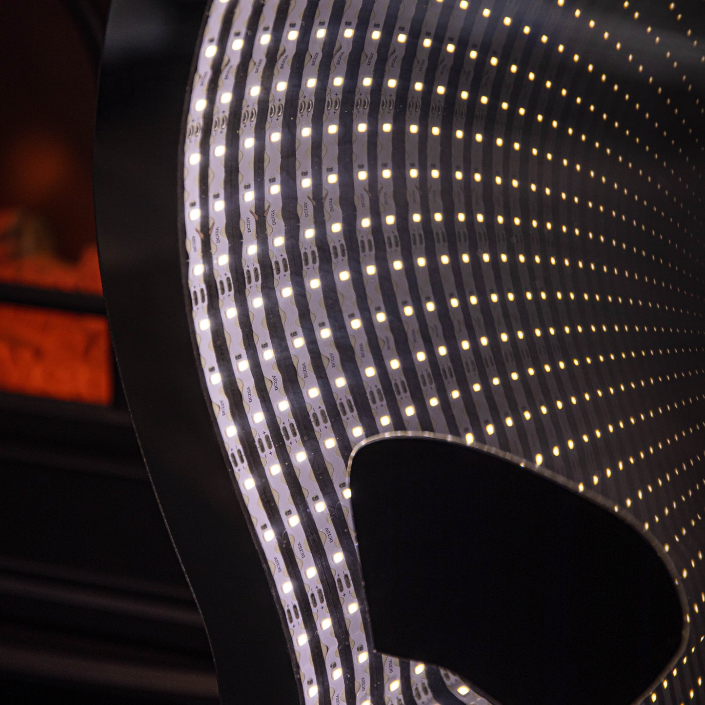 60cm Light up Halloween Skull Infinity Decoration with Warm White LEDs