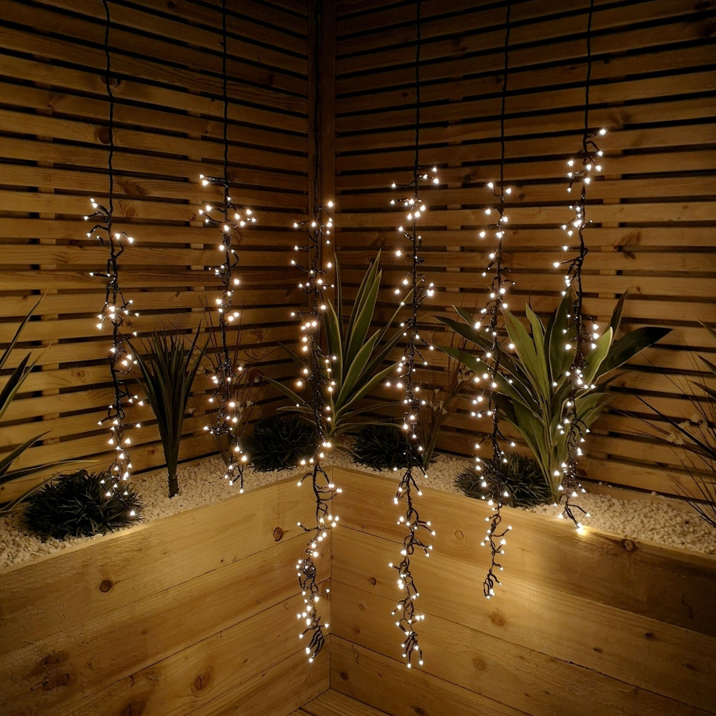 Factory Seconds: Set of 6 Drop Tree Multi-Action Christmas ClusterBrights with 384 Warm White