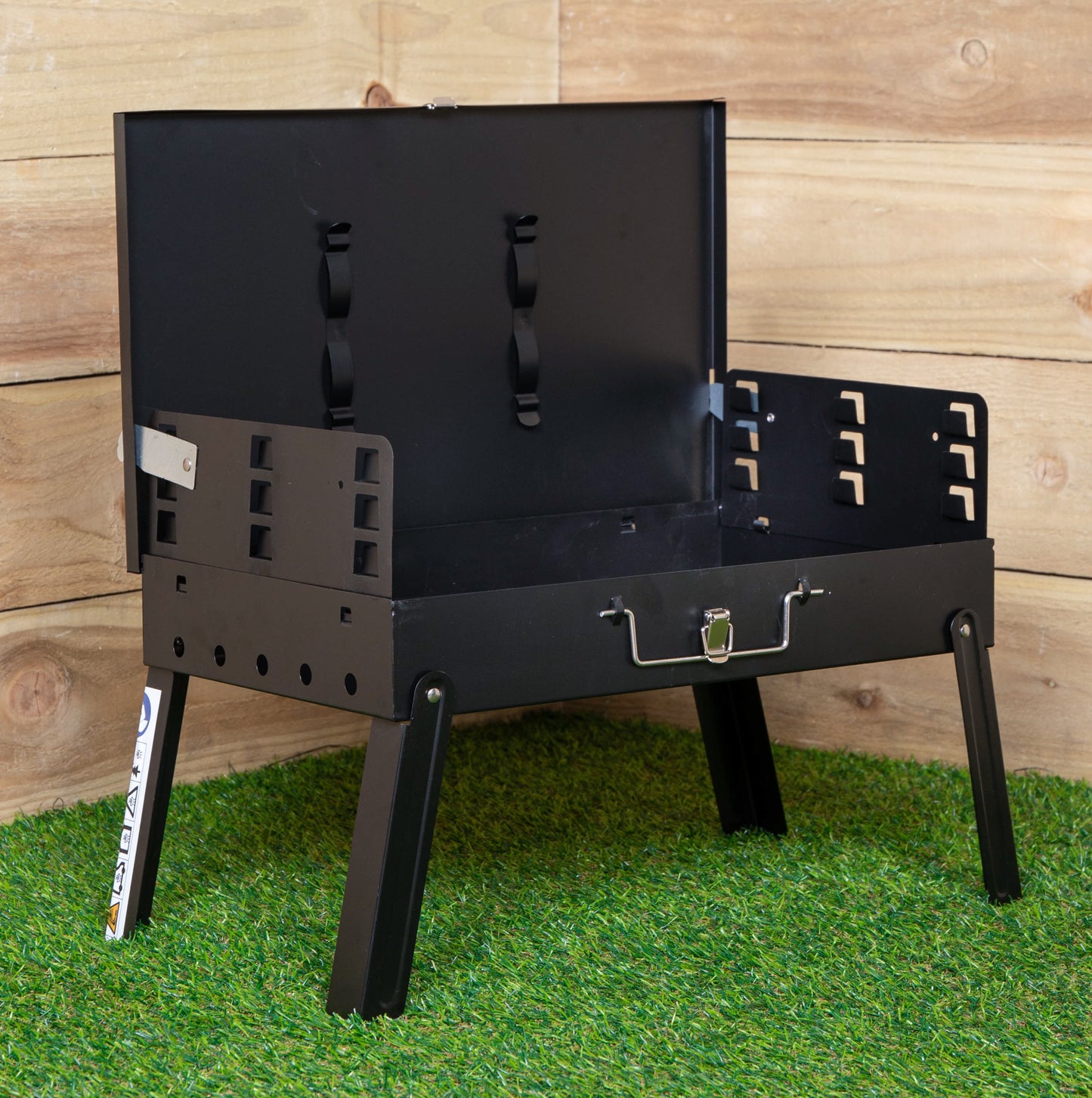 43cm x 26cm Folding Portable Camping Beach Barbecue BBQ with Wind Shield & Tools