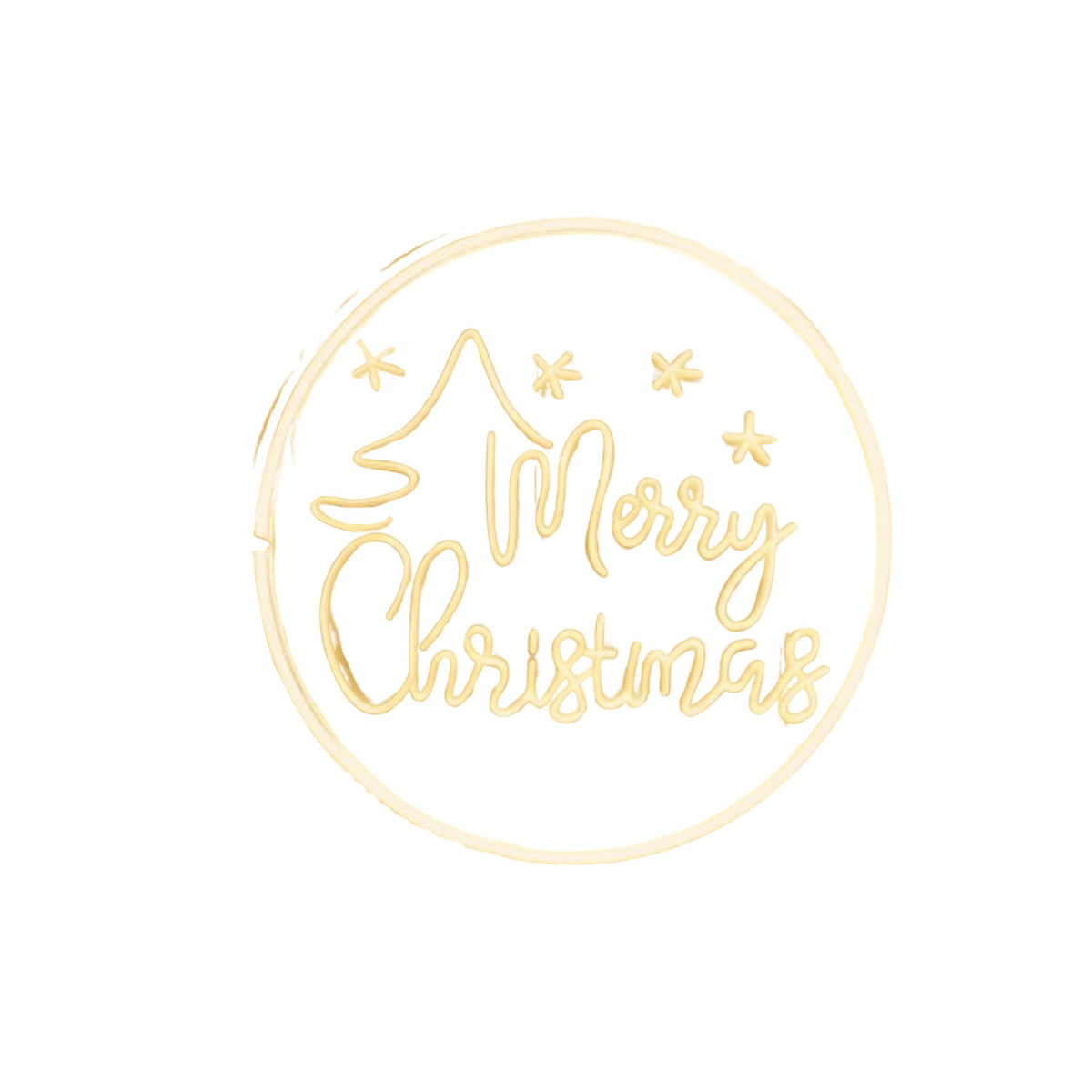 40cm USB Powered Light up Merry Christmas Neon Sign in Warm White