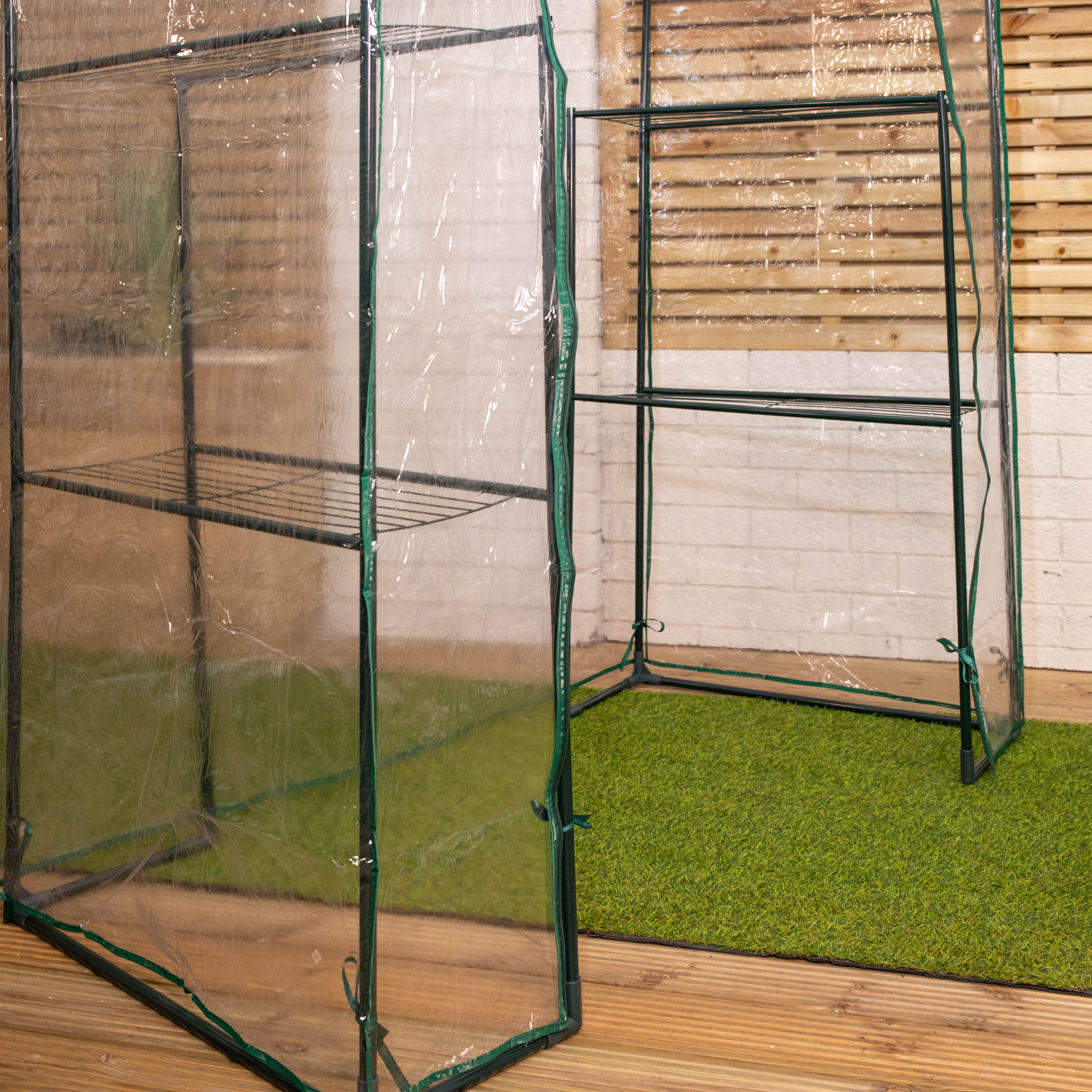 1.9m Outdoor Walk in Garden Greenhouse Green House with 4 Shelves 