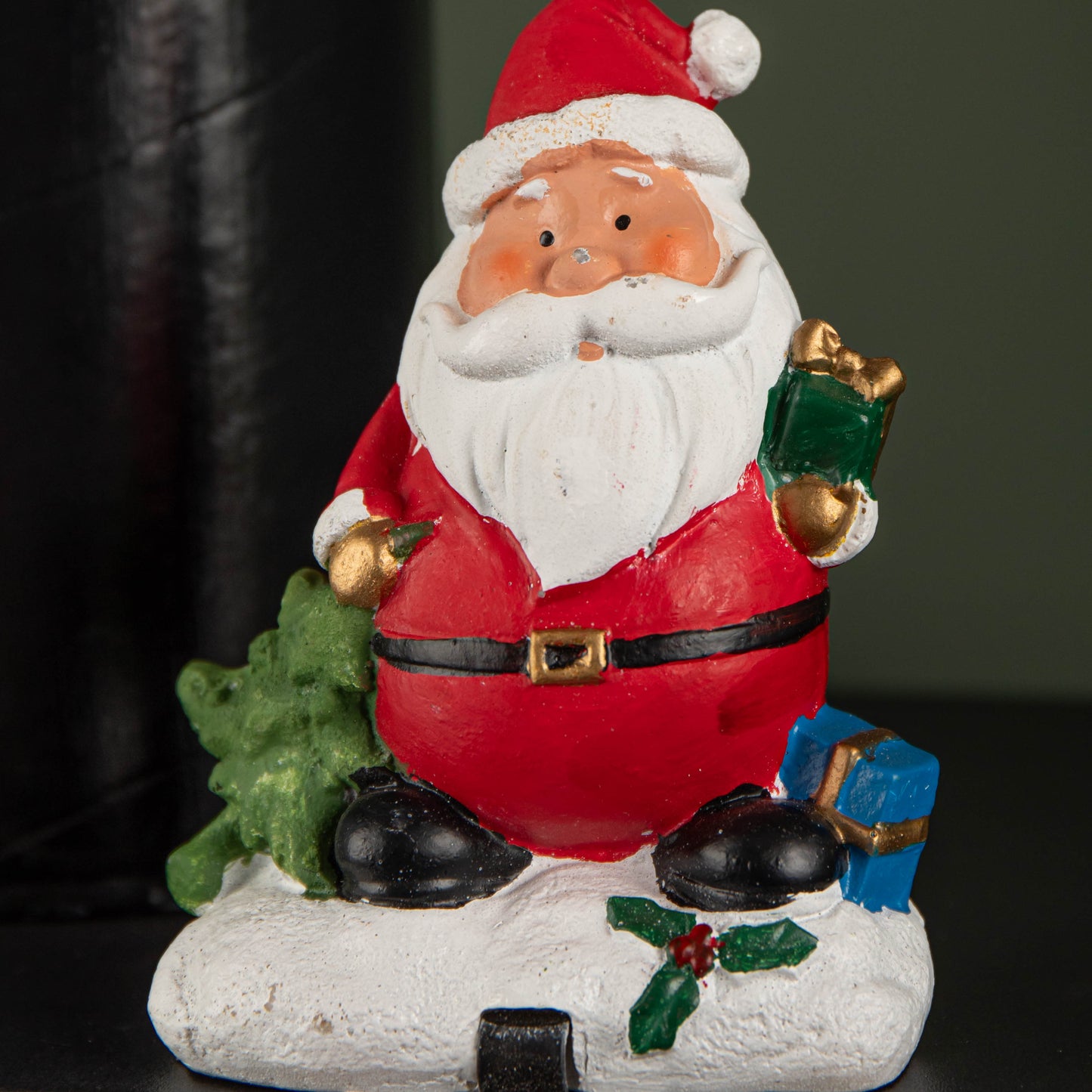 13cm Premier Christmas Stocking Hanger Decoration in Santa Design
