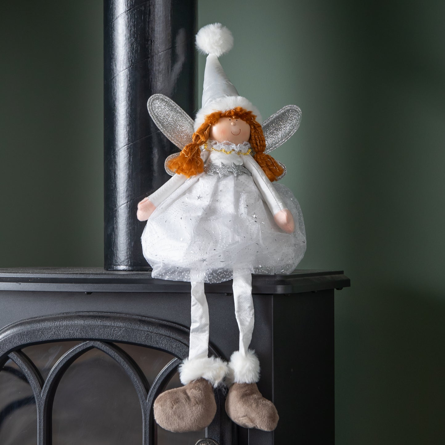 30cm Soft White Fairy Magic Christmas Decoration with Dangly Legs