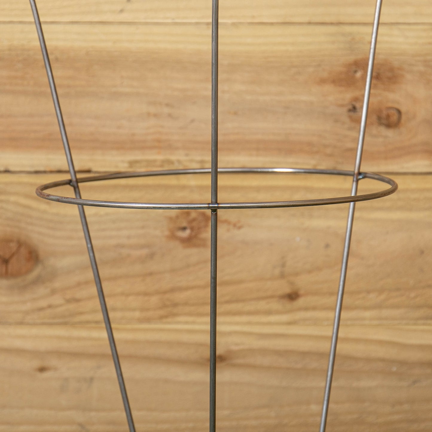 Set of 2 54cm x 40cm Medium Bare Rusted Steel Garden Plant Supports