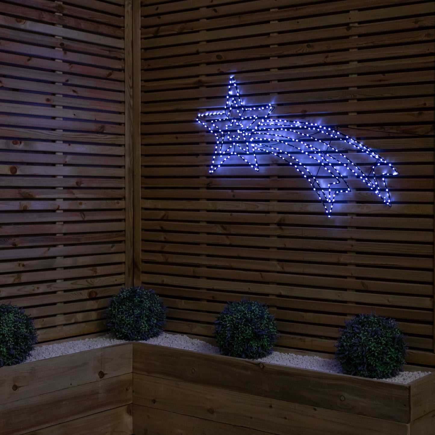 49cm x 1.19m Light up Christmas Shooting Star with 373 Twinkling White LEDs