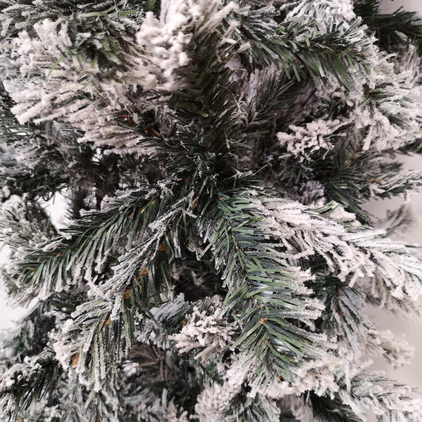 Factory Seconds: 8ft Indoor Flocked PVC Christmas Tree Arch with Snow Tips and Flat Top