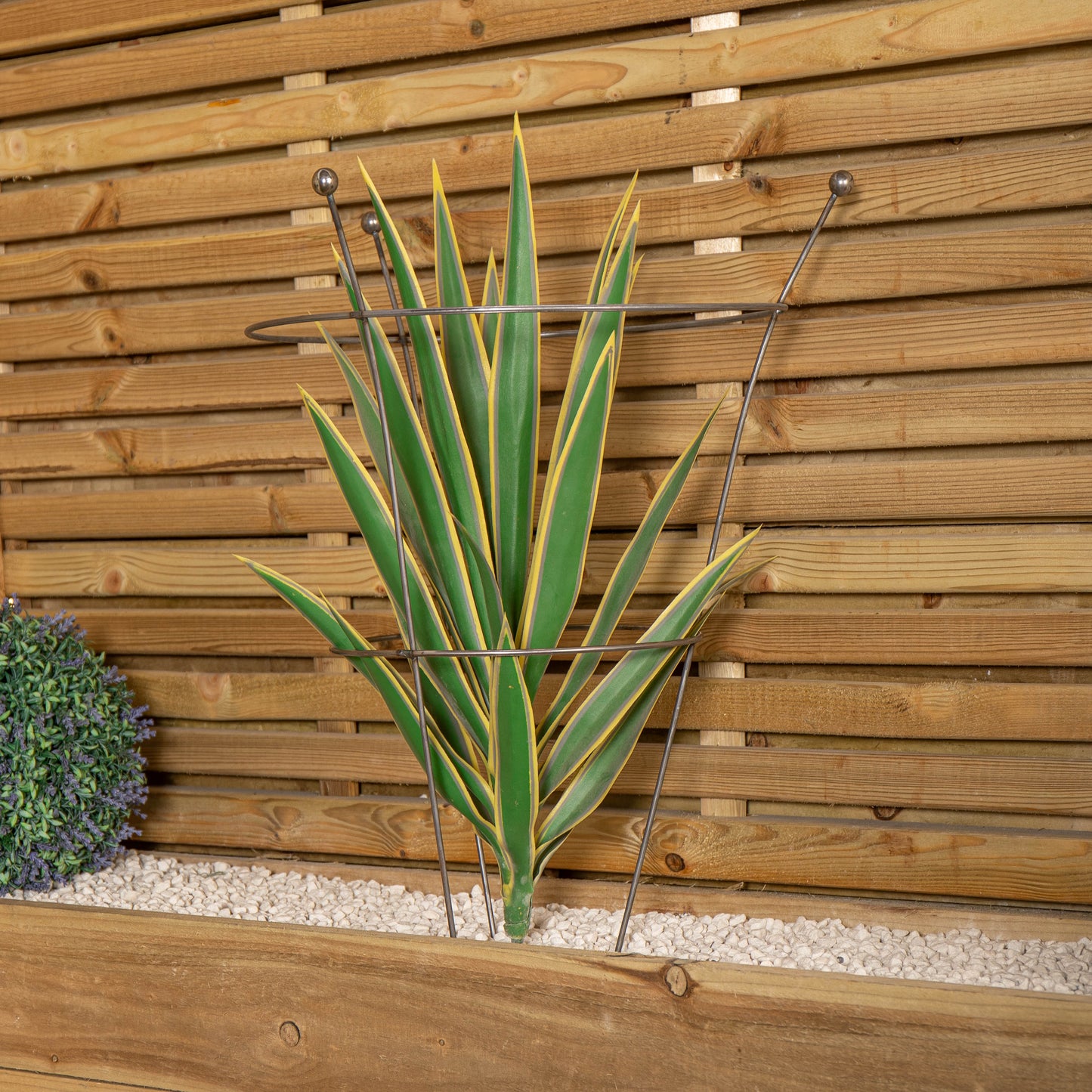 Set of 2 54cm x 40cm Medium Bare Rusted Steel Garden Plant Supports