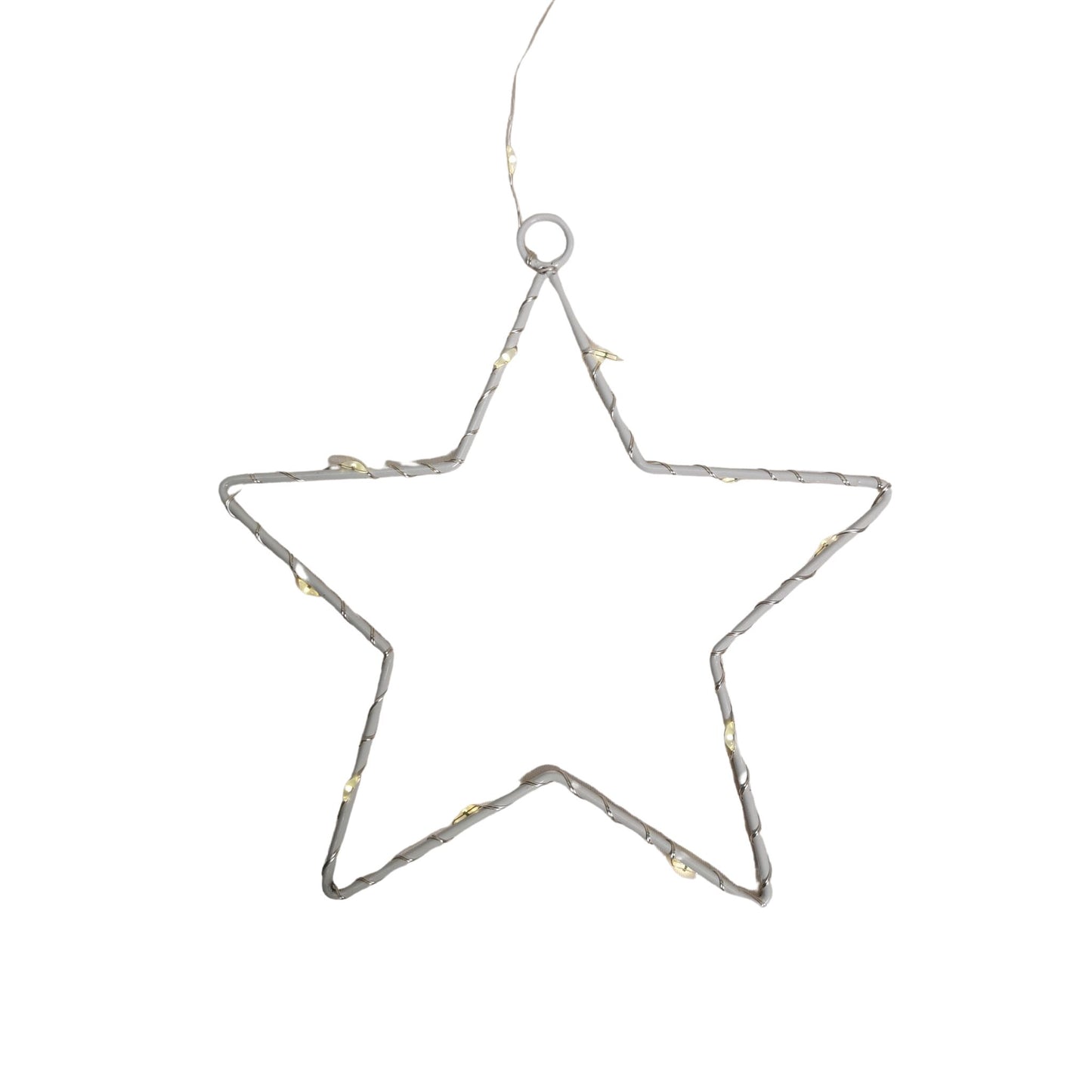 1.2m Battery Operated Christmas Star Curtain Lights with 140 Warm White LEDs