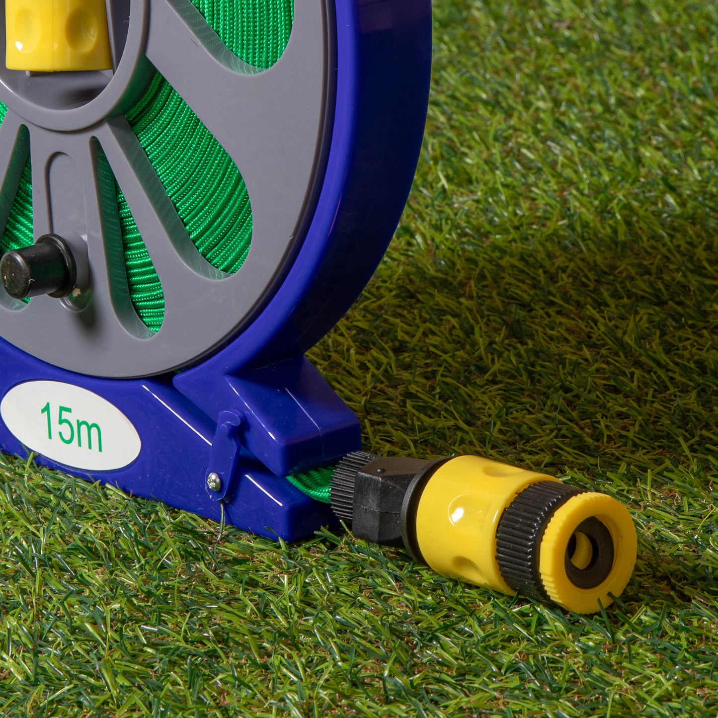 50ft (15m) Flat Garden Hose with Spray Nozzle