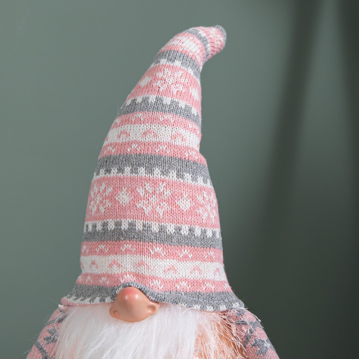 50cm Battery Operated Light up Male Christmas Gonk with Dangly Legs in Striped Hat