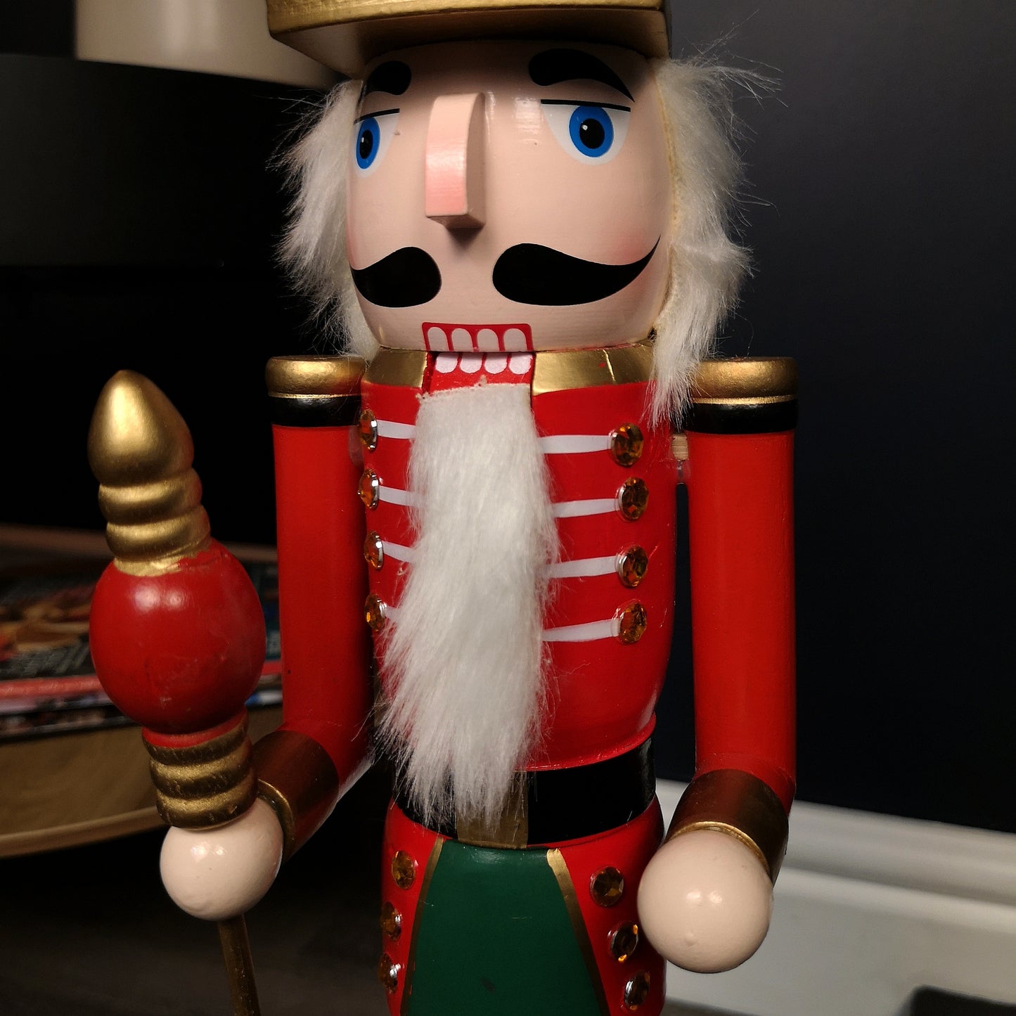 50cm Red Countdown Wooden Christmas Nutcracker Decoration