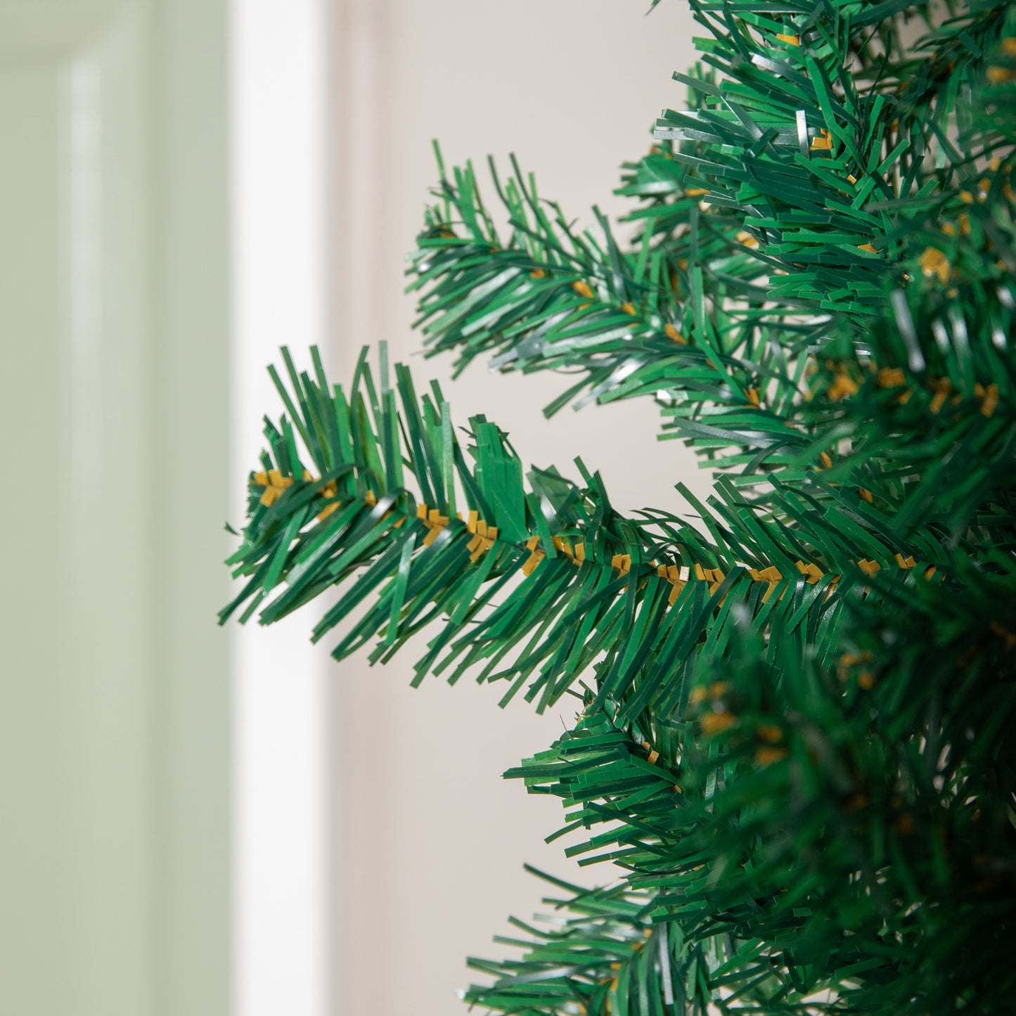 8ft (2.35m) Samuel Alexander Double Door Plain Green Flat Top Christmas Tree Arch with 2000 Tips