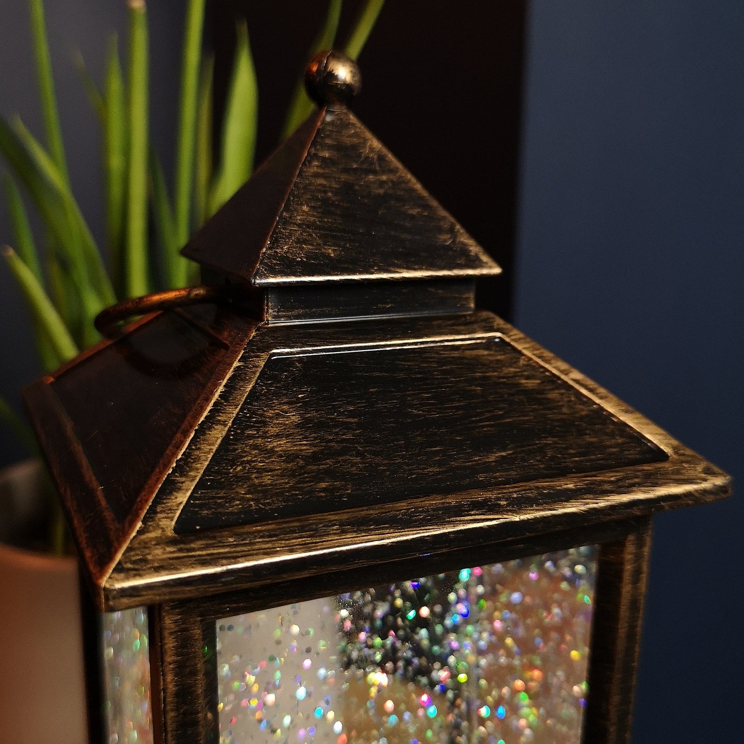 29cm Battery Operated Light up SnowSwirl Snowman Christmas Lantern Decoration