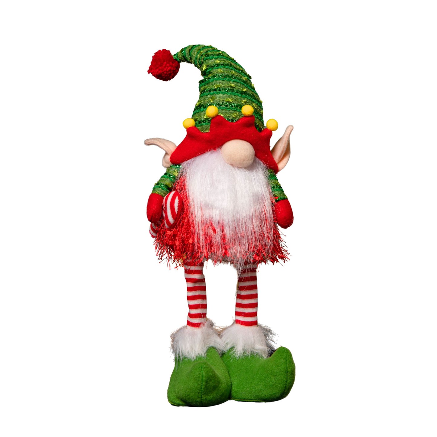 46cm Battery Operated Light up Standing Christmas Elf Gonk with Warm White LEDs