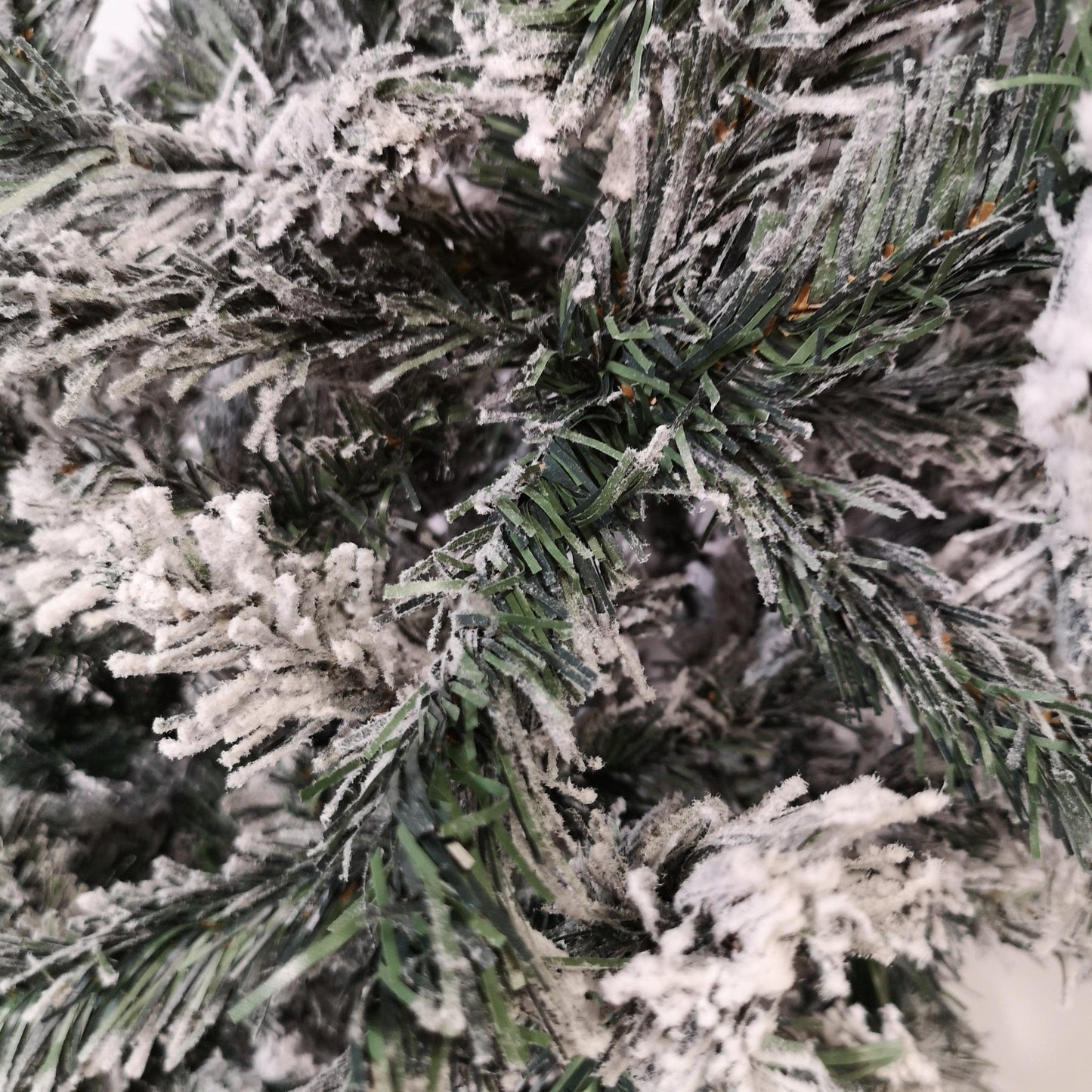 Factory Seconds: 8ft Indoor Flocked PVC Christmas Tree Arch with Snow Tips and Flat Top