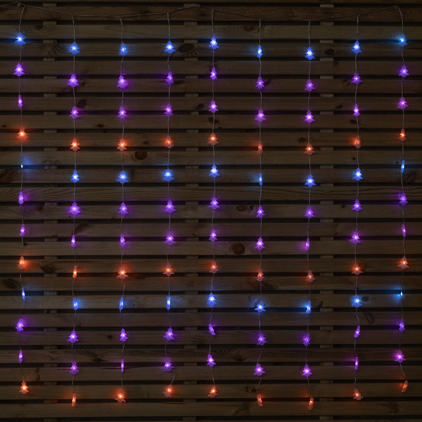 1.2m x 1.2m Light up FlexiBrights Christmas Tree Curtain Lights with 108 Rainbow LEDs