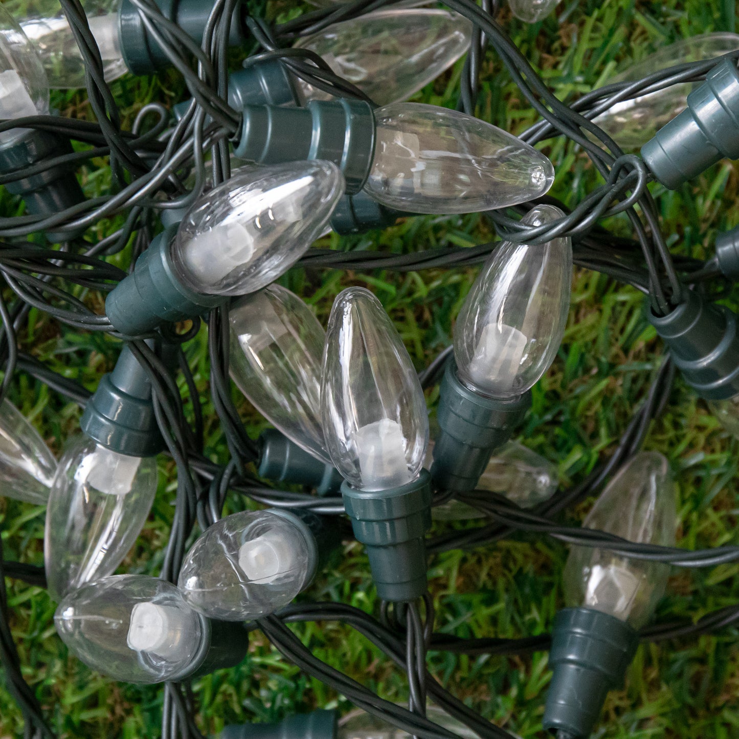 11.9m 120 LED Multi-Action Christmas String Lights C6 Bulbs in Warm White