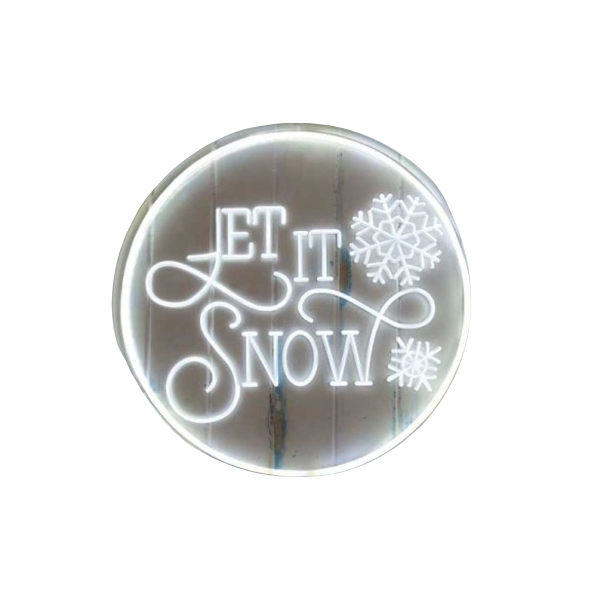 40cm USB Powered Light up Let it Snow Christmas Neon Sign in White