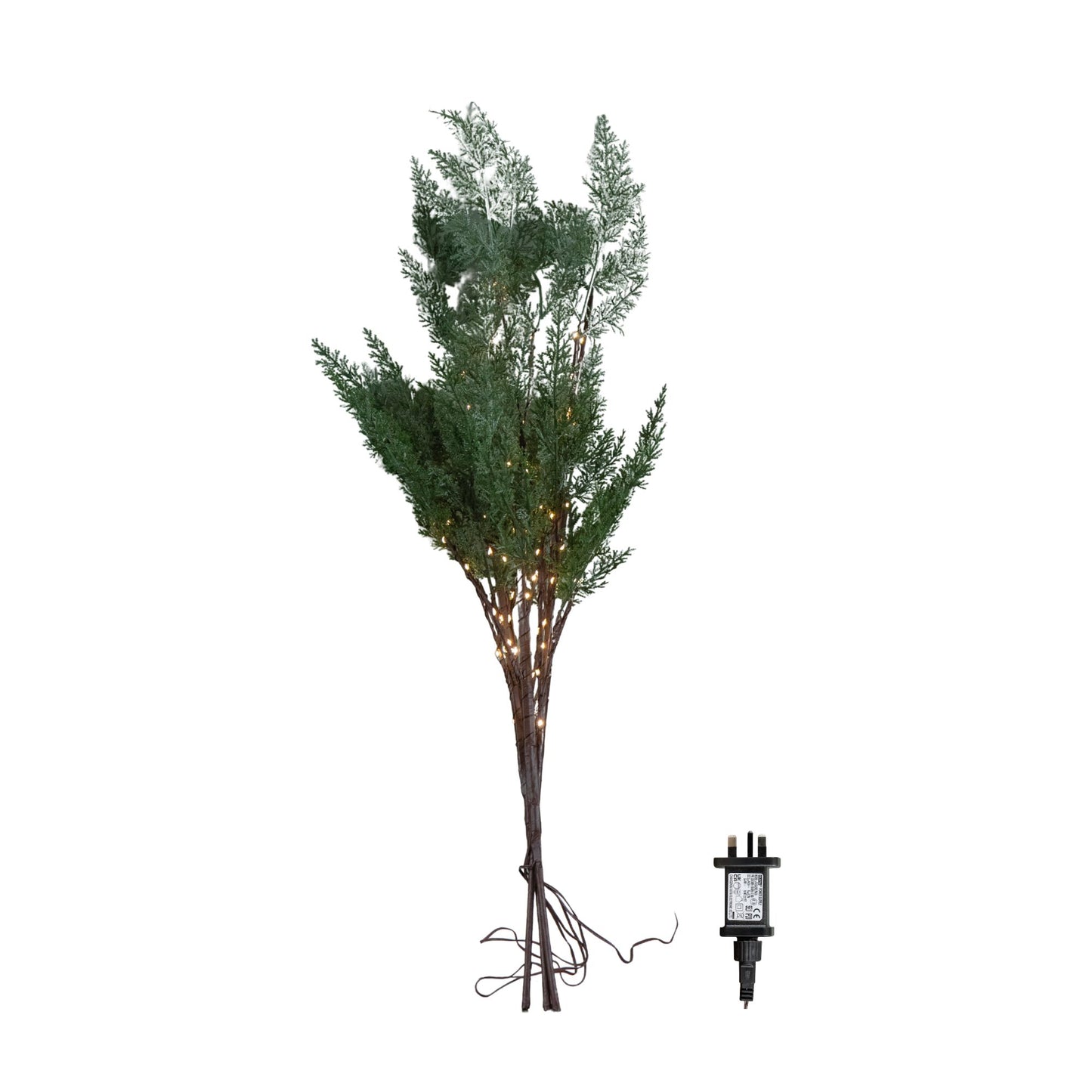 90cm Set of 3 Light up Christmas Fir Twig with 90 Warm White LEDs (Twigs only)