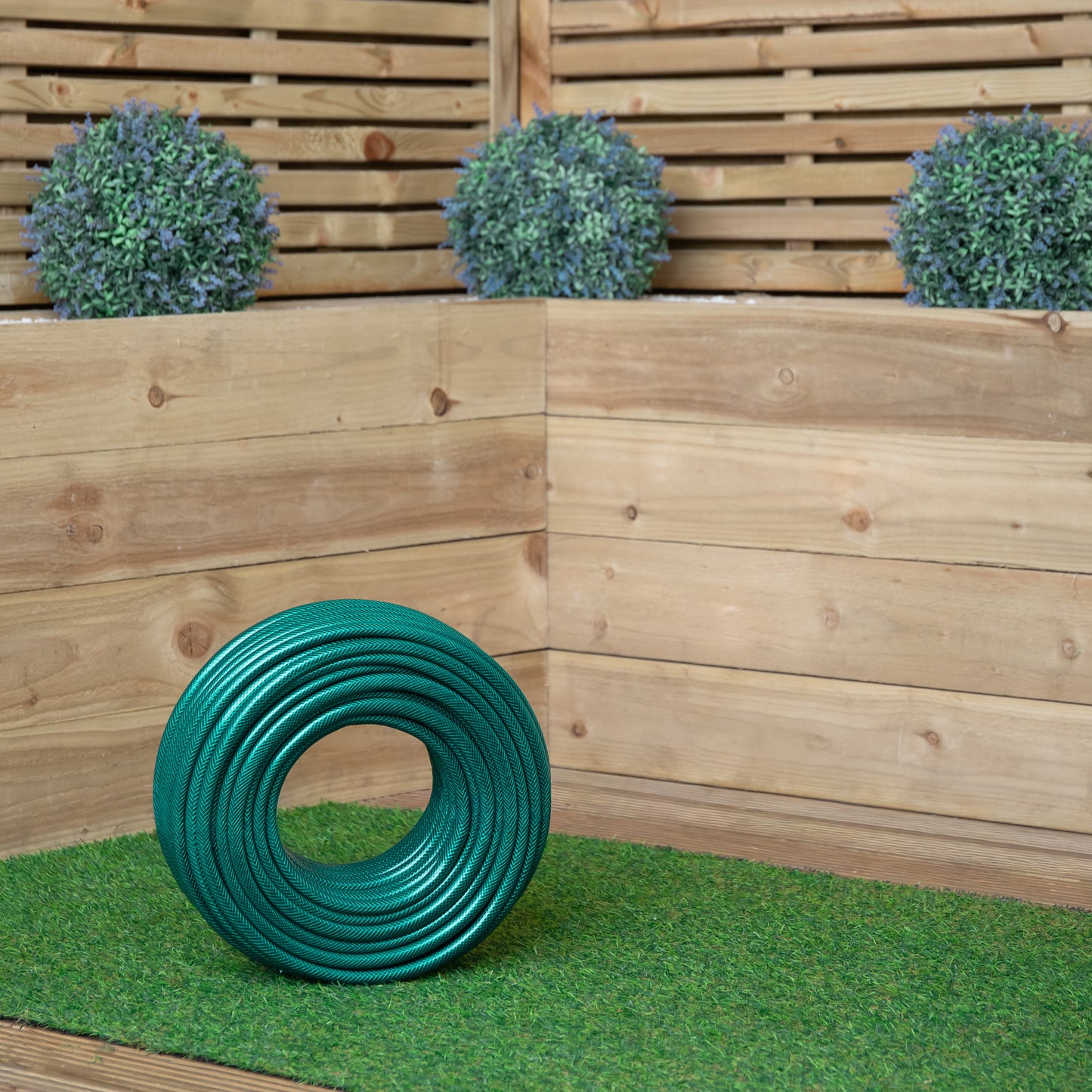 50m Reinforced Garden Hose Pipe in Green